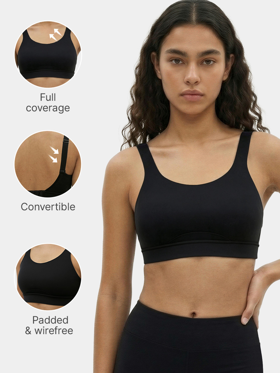 Image of Enamor Full Coverage, Wirefree SB18 Convertible Back High-Impact Women Sports Lightly Padded Bra