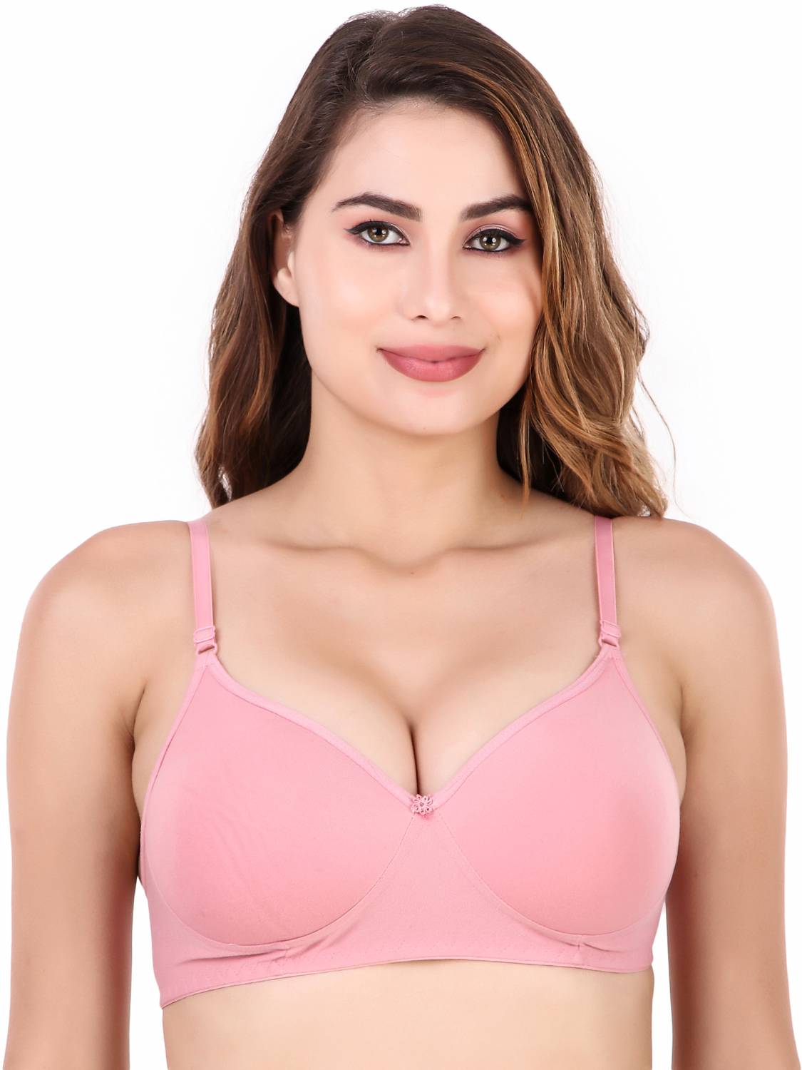 Aayat Enterprises Non Padded Bra White Polyester Bra Women Everyday Lightly Padded Bra