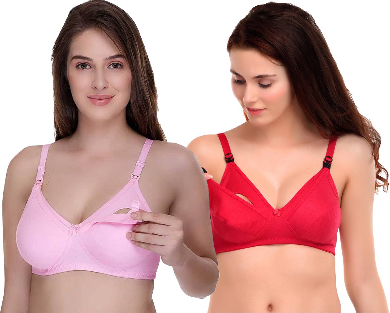 Auletics Women's Cotton Nursing Maternity Breastfeeding Full Coverage Bra Women Maternity/Nursing Non Padded Bra