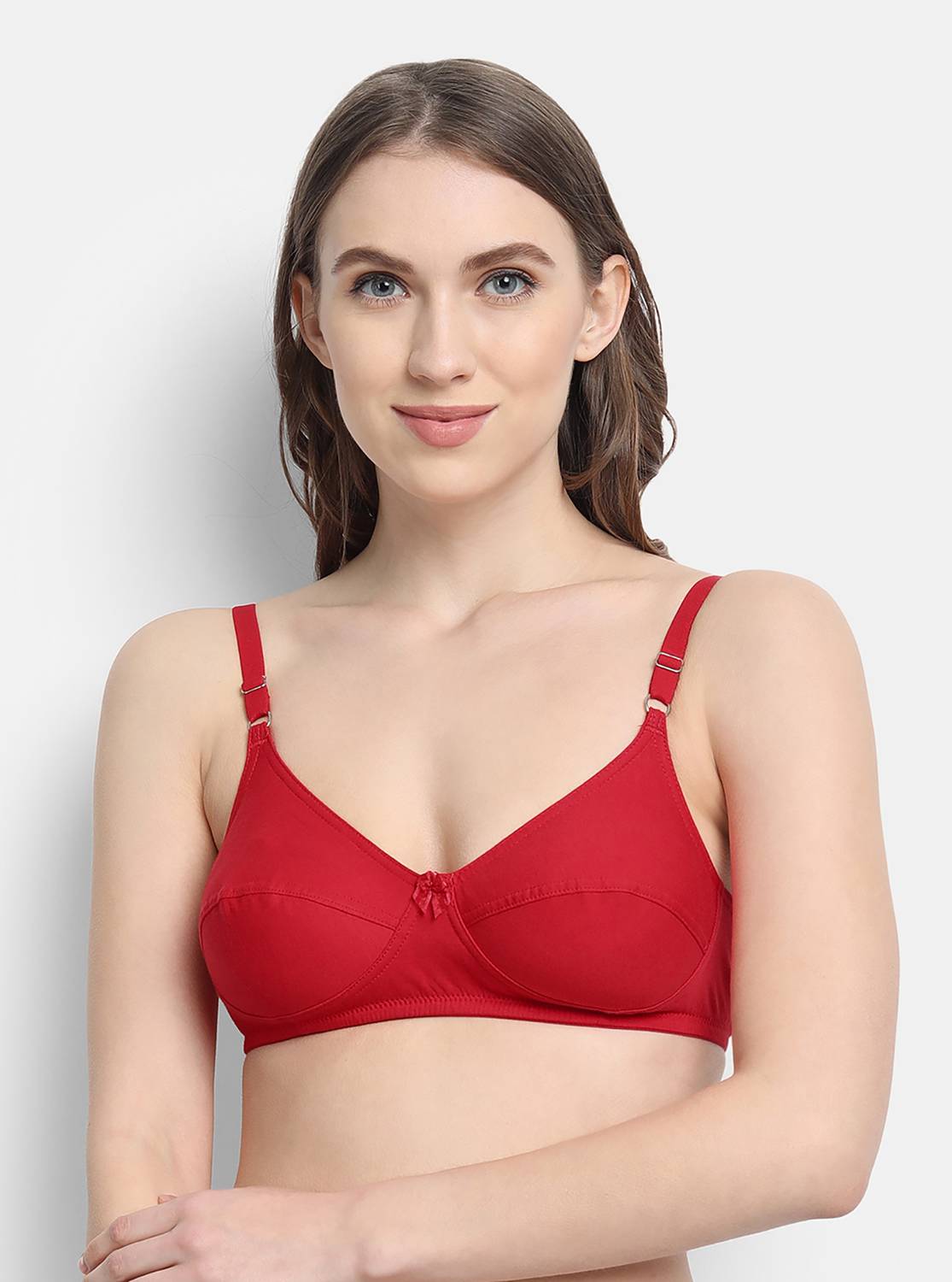 Chic Hook Non Padded cotton Double layered fabric Non- wired full coverage Bra Women Everyday Non Padded Bra