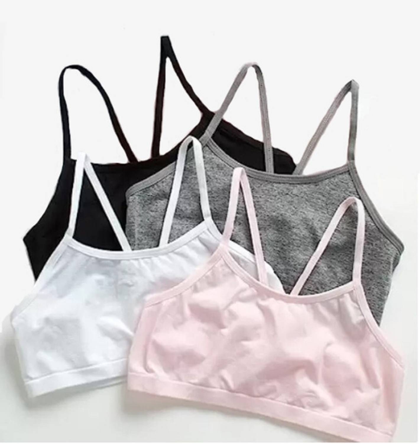 BRAASHEE 4_SLIP_GBWbaby Women's Girls cotton Blend mid coverage non padded bra Girls Sports Non Padded Bra