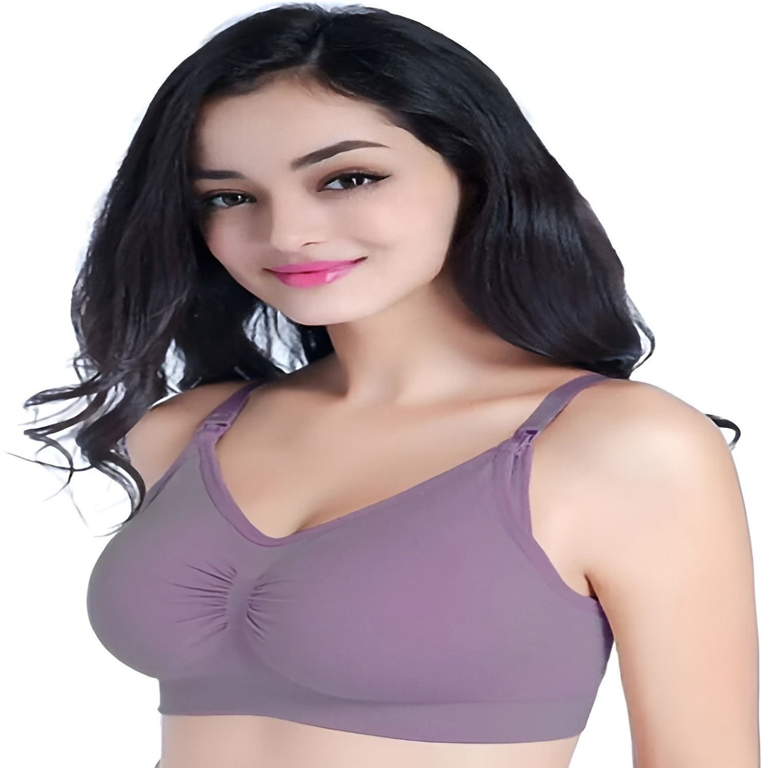 Image of Wonder Queen Nursing Bras for Breastfeeding & Pregnancy Wireless, Extenders & Clips Women Maternity /Nursing Lightly Padded Bra