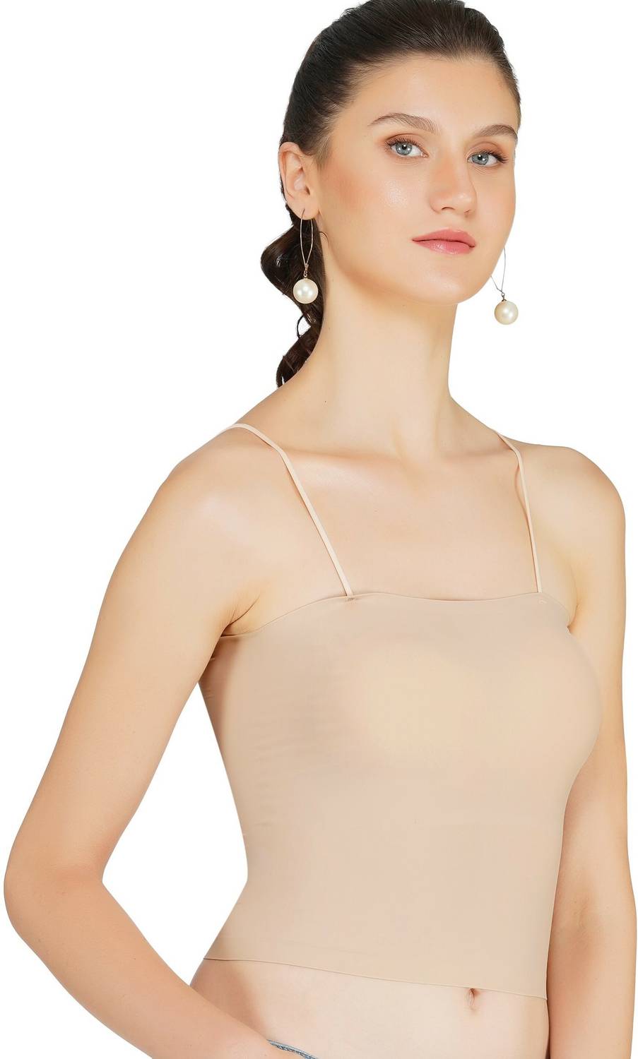 1To Finity Seamless padded tube noddle straps camisole Women Bandeau/Tube Heavily Padded Bra