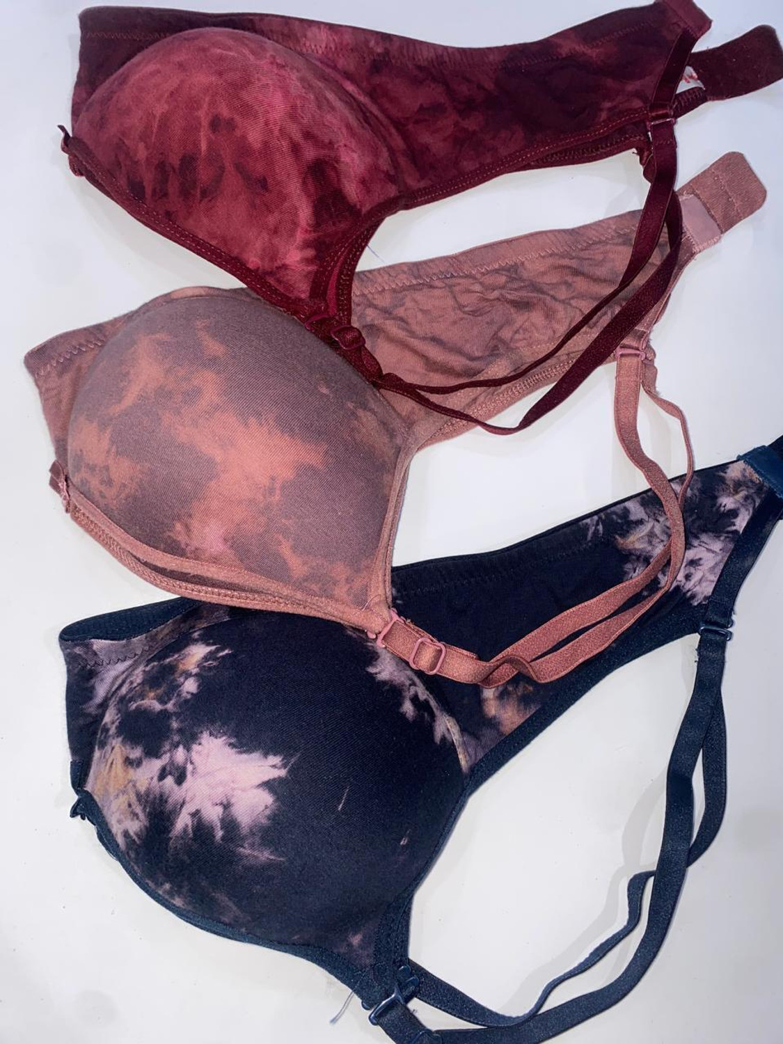 Image of SUPER BEAUTY SB Pack of 3 Woman's Padded Bra Full Coverage Cotton Blend (Multicolor) Women Full Coverage Lightly Padded Bra