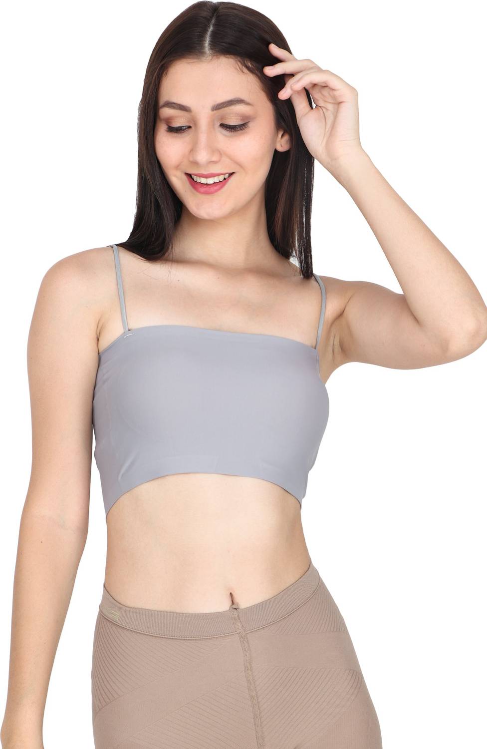 ICONIC DEEVA A-BRLT-GRY Women Cami Bra Lightly Padded Bra