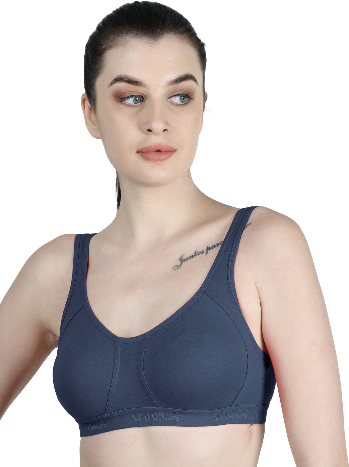 Image of Vanila Women Sports Non Padded Bra (Size 38, Pack of 3) Women Sports Non Padded Bra