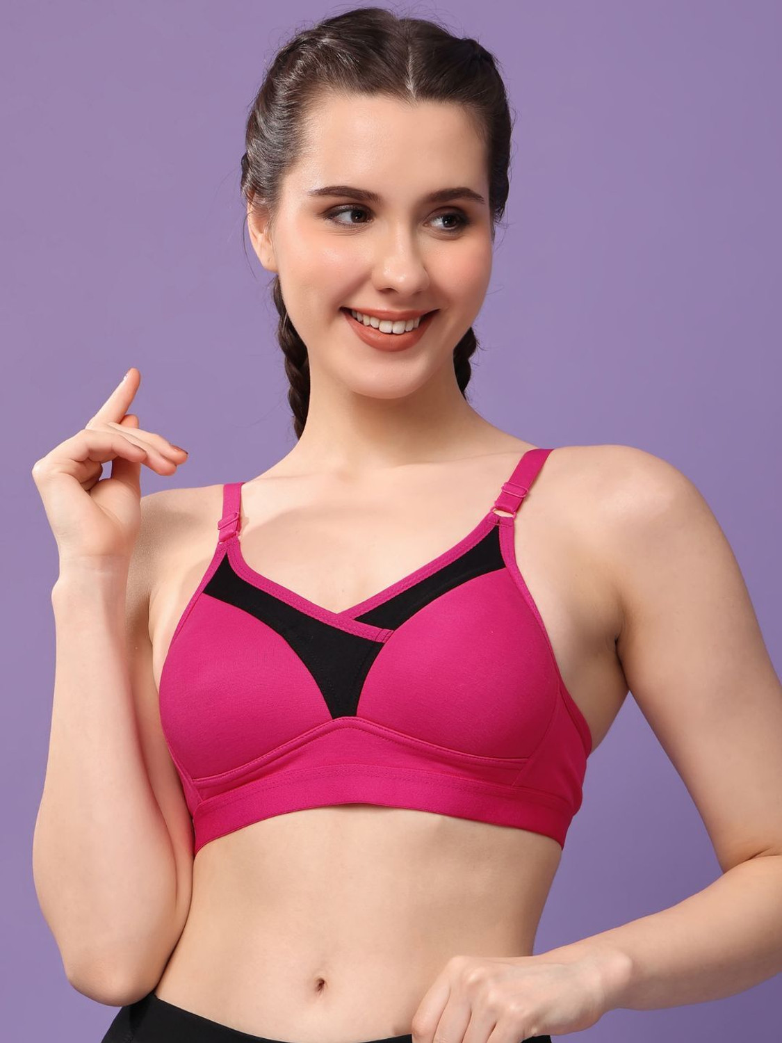 Image of Floret Women's Sports Bra For Women Padded & Full Coverage Women Sports Lightly Padded Bra