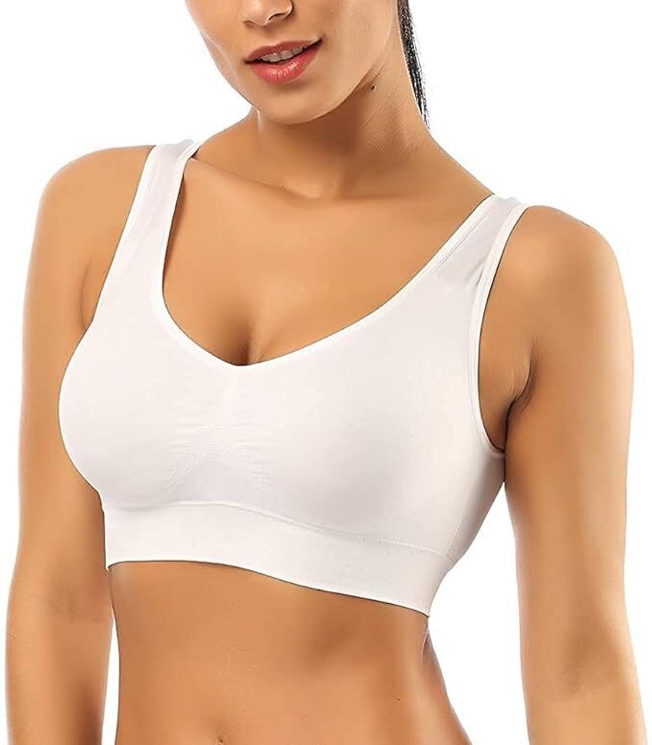BBBIKINI Women Cotton Non Padded Non-Wired Air Sports Bra Multicolor (Pack of 3) Women Full Coverage Non Padded Bra