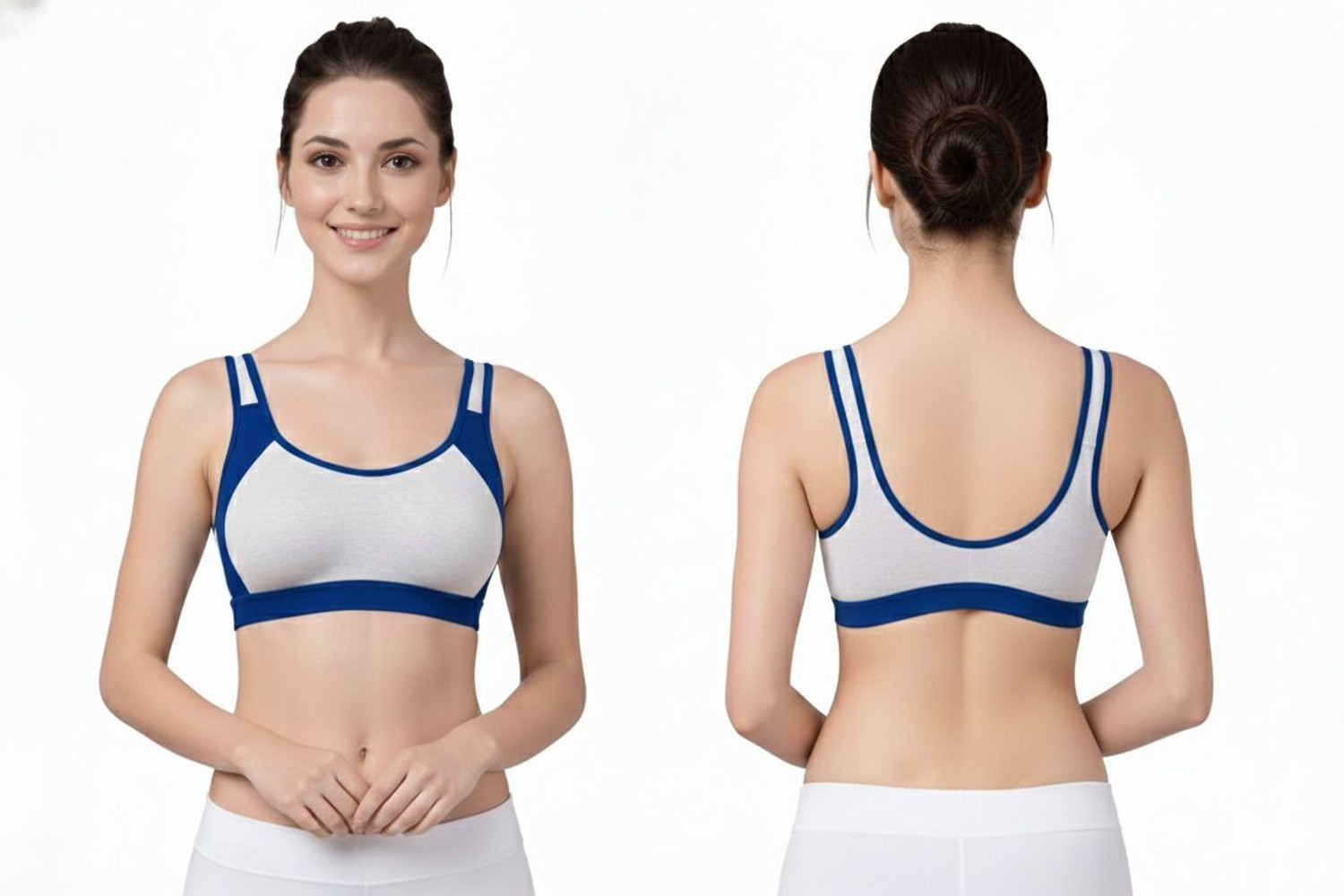 Image of Wonkey Pack of 6 Women Sports Non Padded Bra (Multicolor)