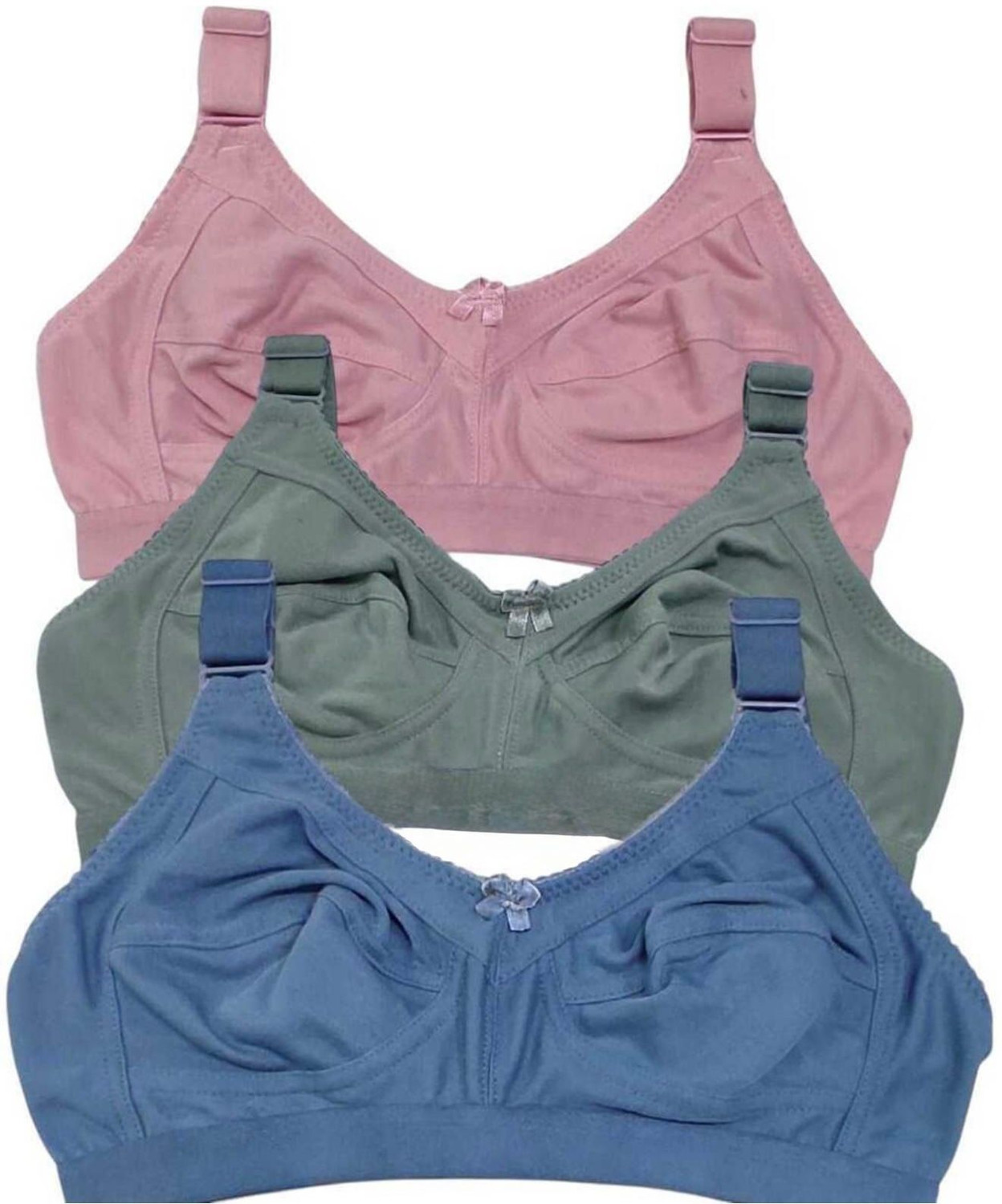 Image of KOISA women bra full coverage c cup pack of 3 Women Full Coverage Non Padded Bra