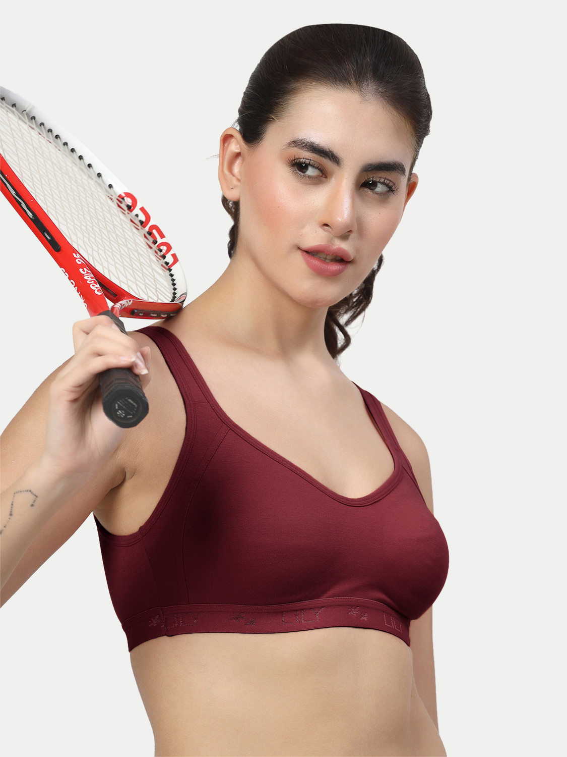 Image of LILY Strops555 Women Sports Non Padded Bra