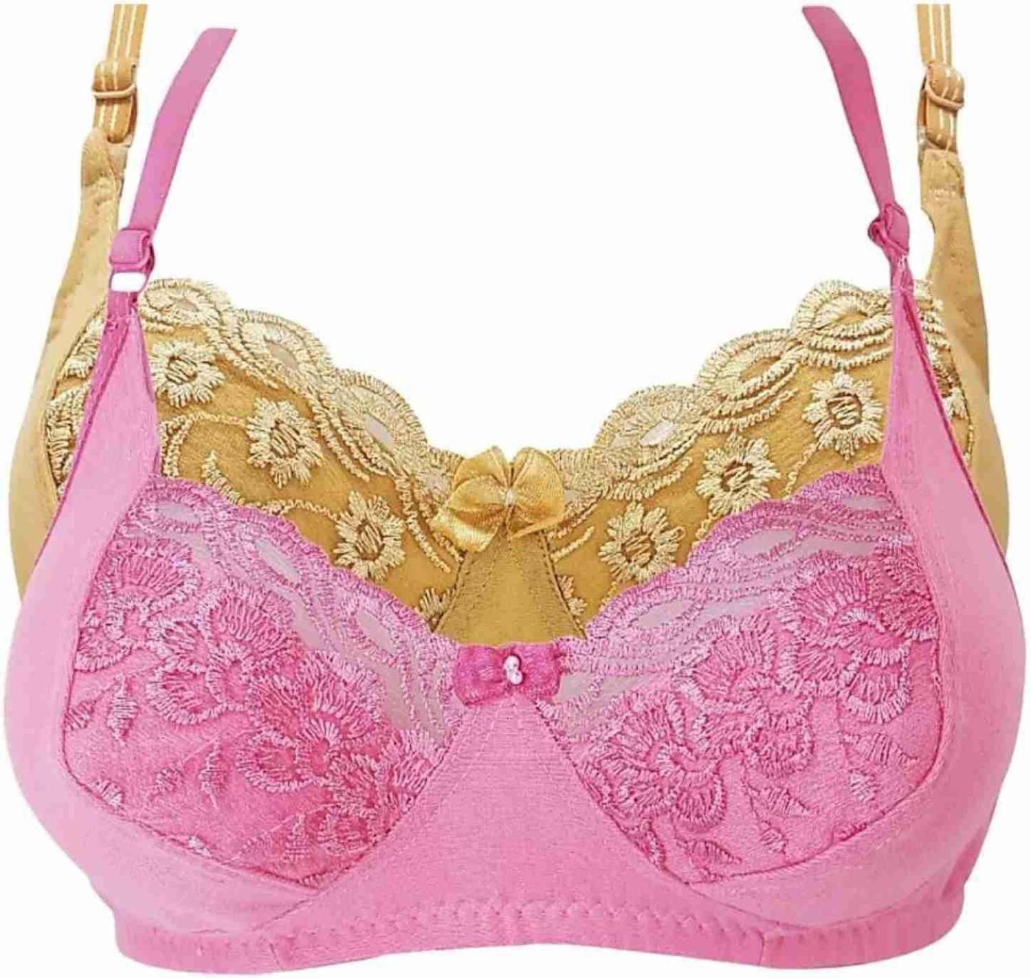 BLUE-WELL Combo Bra Set of 2 Women Full Coverage Non Padded Bra