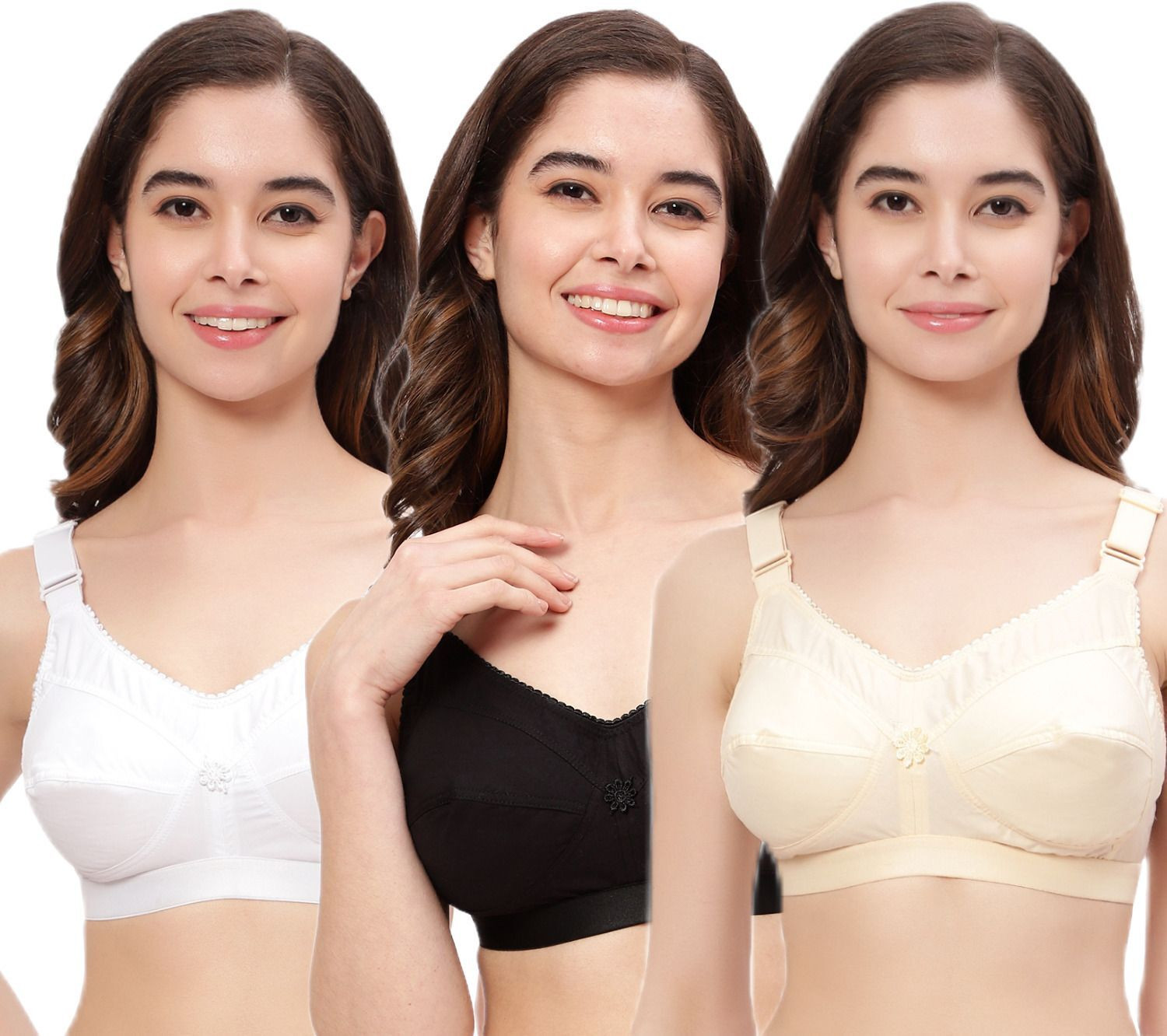 Image of Shadydarks inchAzick Plus inch Women's Non-Padded Bra | Soft Comfortable Innerwear |Everyday Bra. Women Full Coverage Non Padded Bra
