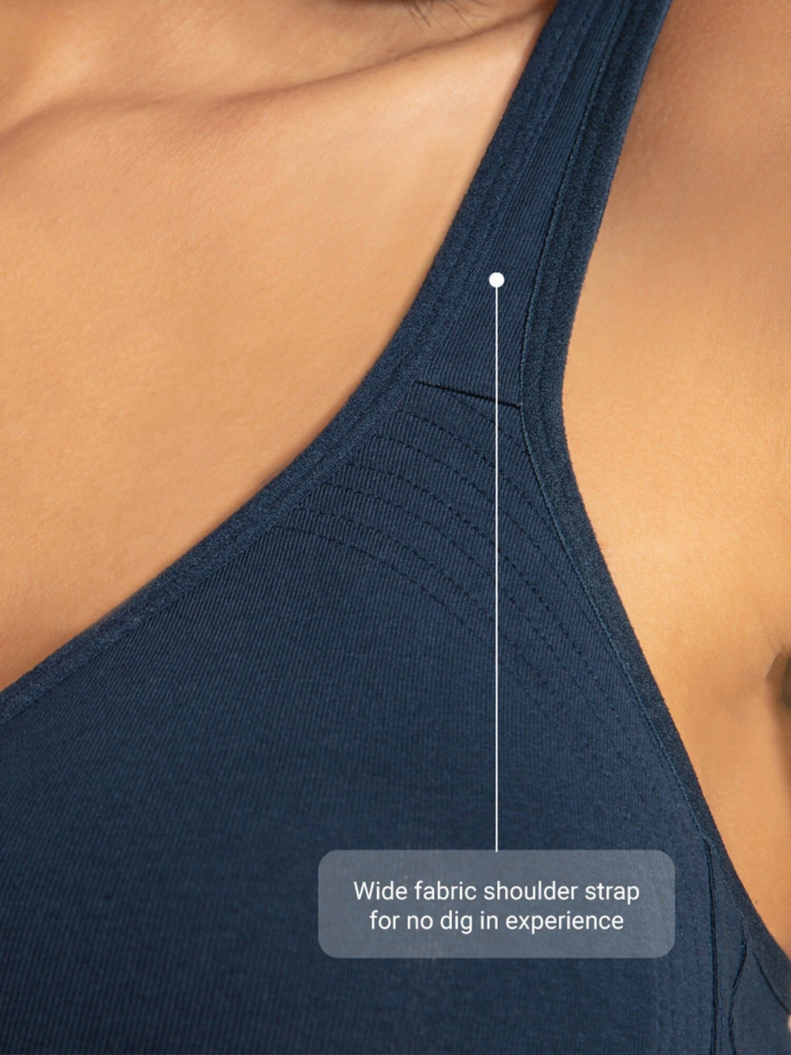 Image of Nykd Encircled with Love Everyday Cotton Bra-Non Padded,Wirefree,Full Coverage-NYB169 Women Everyday Non Padded Bra
