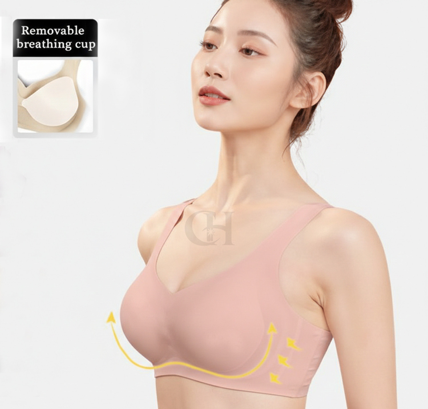 Image of Chandanam Women Sports Lightly Padded Bra (Pink)