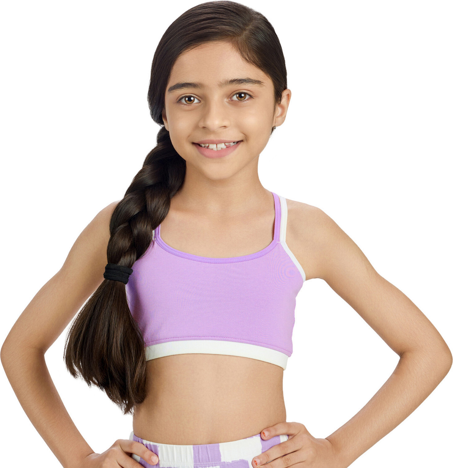 Image of YouGotPlanB CrissCrossLavender Girls Training /Beginners Non Padded Bra