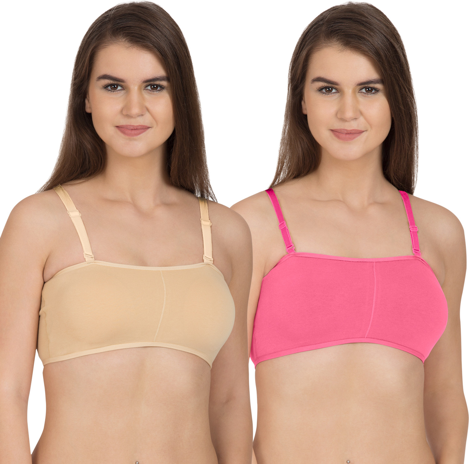 Image of TWEENS Tweens Beginners Sports Racer-Back Seamless Non-Padded T-Shirt Bra Women Full Coverage Non Padded Bra