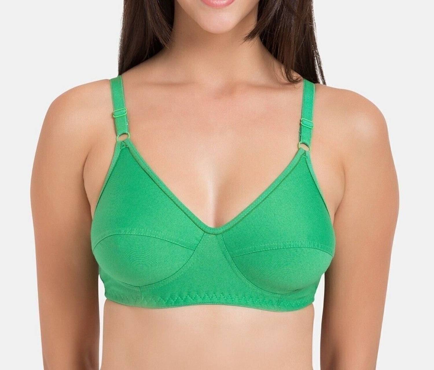 Chic Hook Non Padded|cotton Double layered fabric| Non- wired full coverage Bra Women Everyday Non Padded Bra