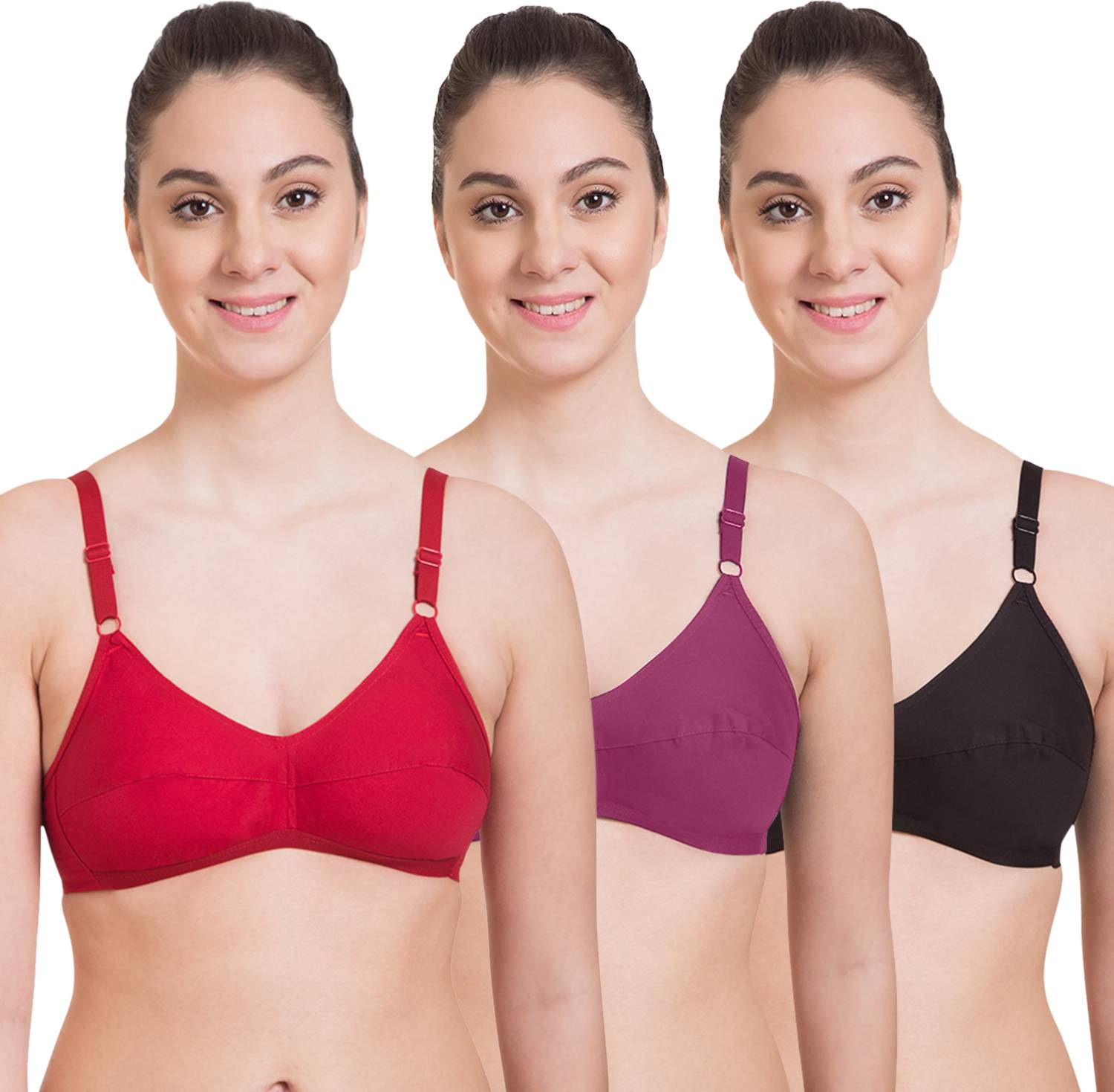 Belle Non Slip Non-Slip 100% Cotton Non-Padded Full Coverage Bra Women Full Coverage Non Padded Bra