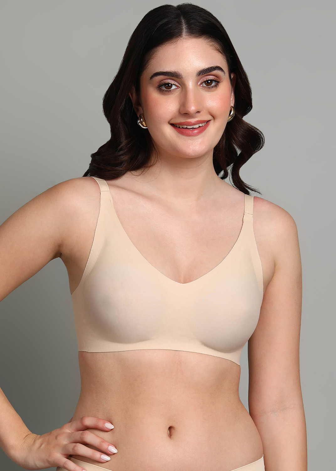 Image of Dressberry Dressberry Invisi-Fit Seamless Bonded No-Show Lightly Padded Bra Women Everyday Lightly Padded Bra