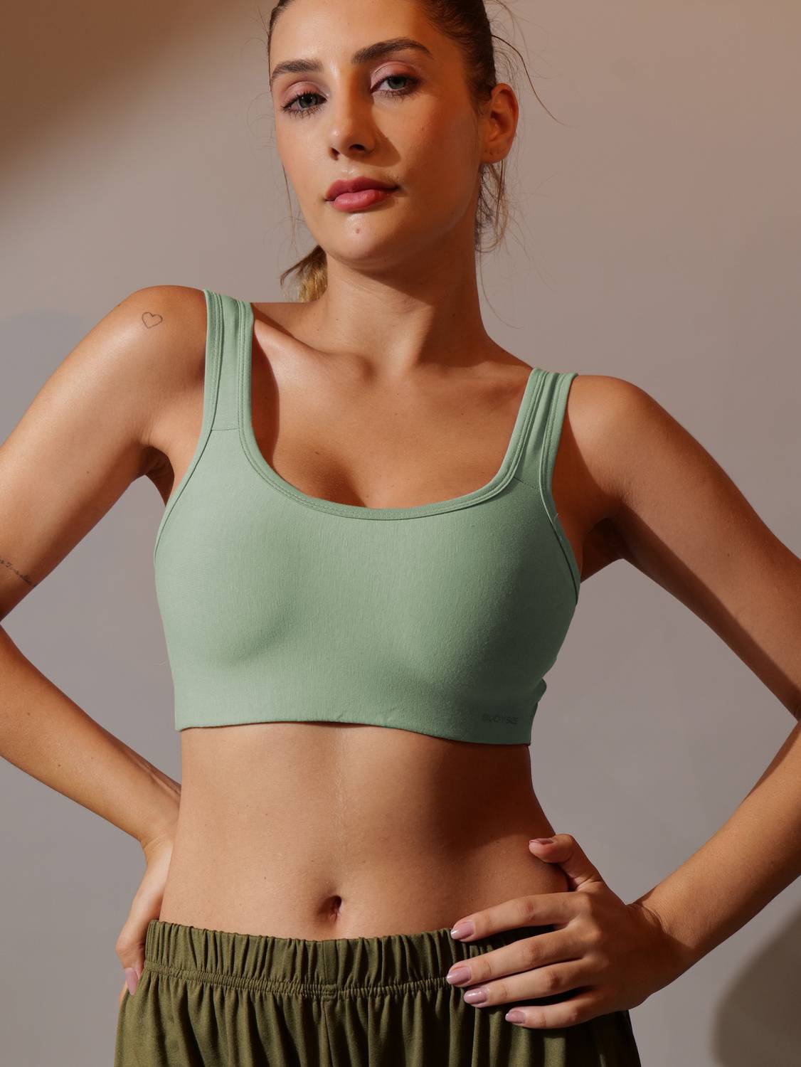 BODYSIZE Air bra everyday slip on sports bra non padded, cotton lycra Women Sports Non Padded Bra