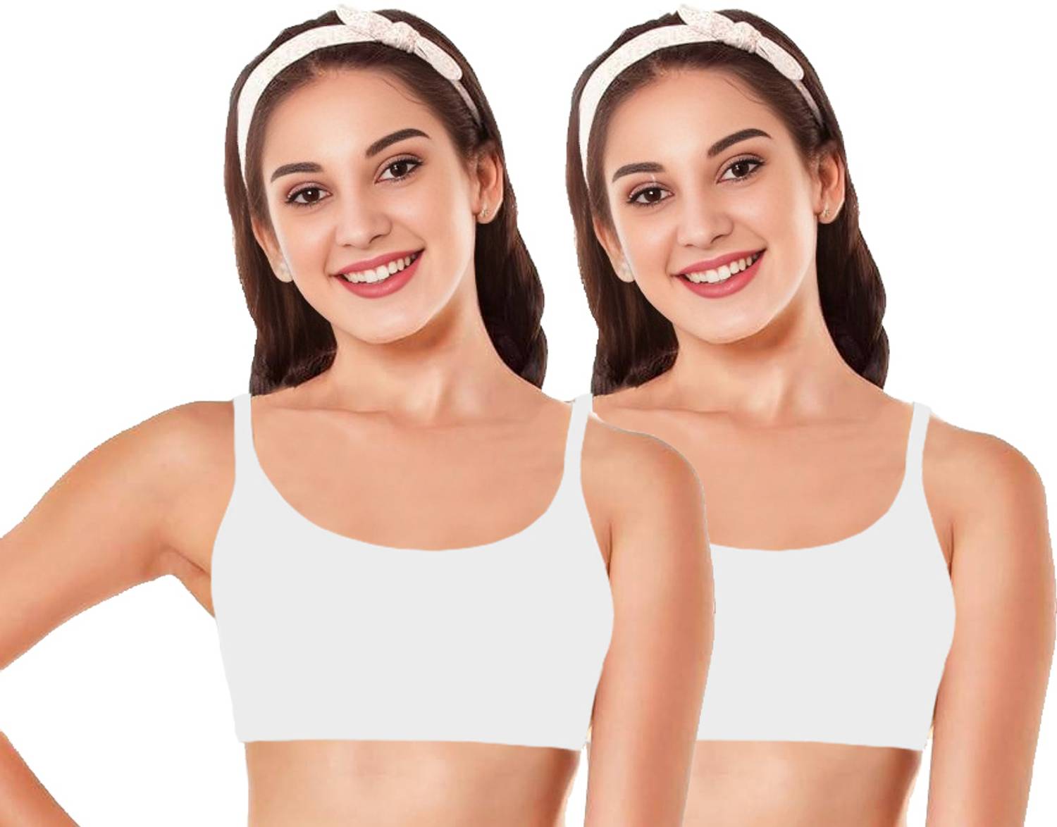 BRAAFEE Girls stretchable cotton full coverage non padded bra Girls Training/Beginners Non Padded Bra