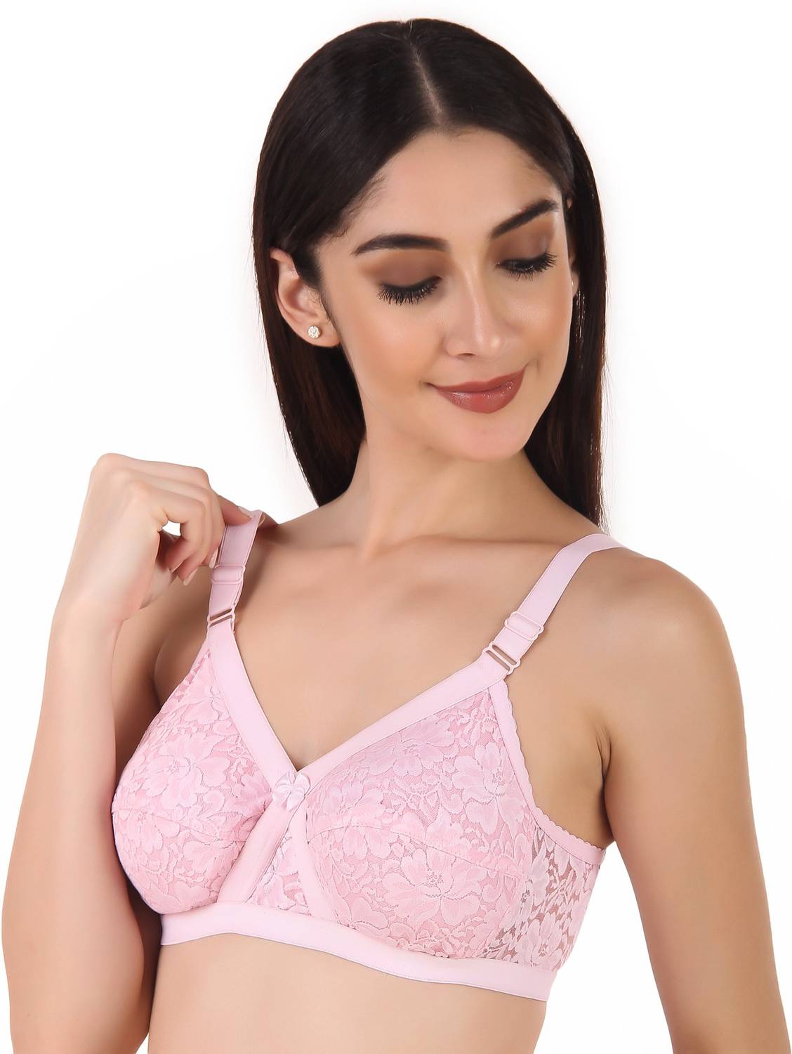 TAUSHI DOUBLE CLOTH- Priksha-Net Bra-Baby Pink Women Everyday Non