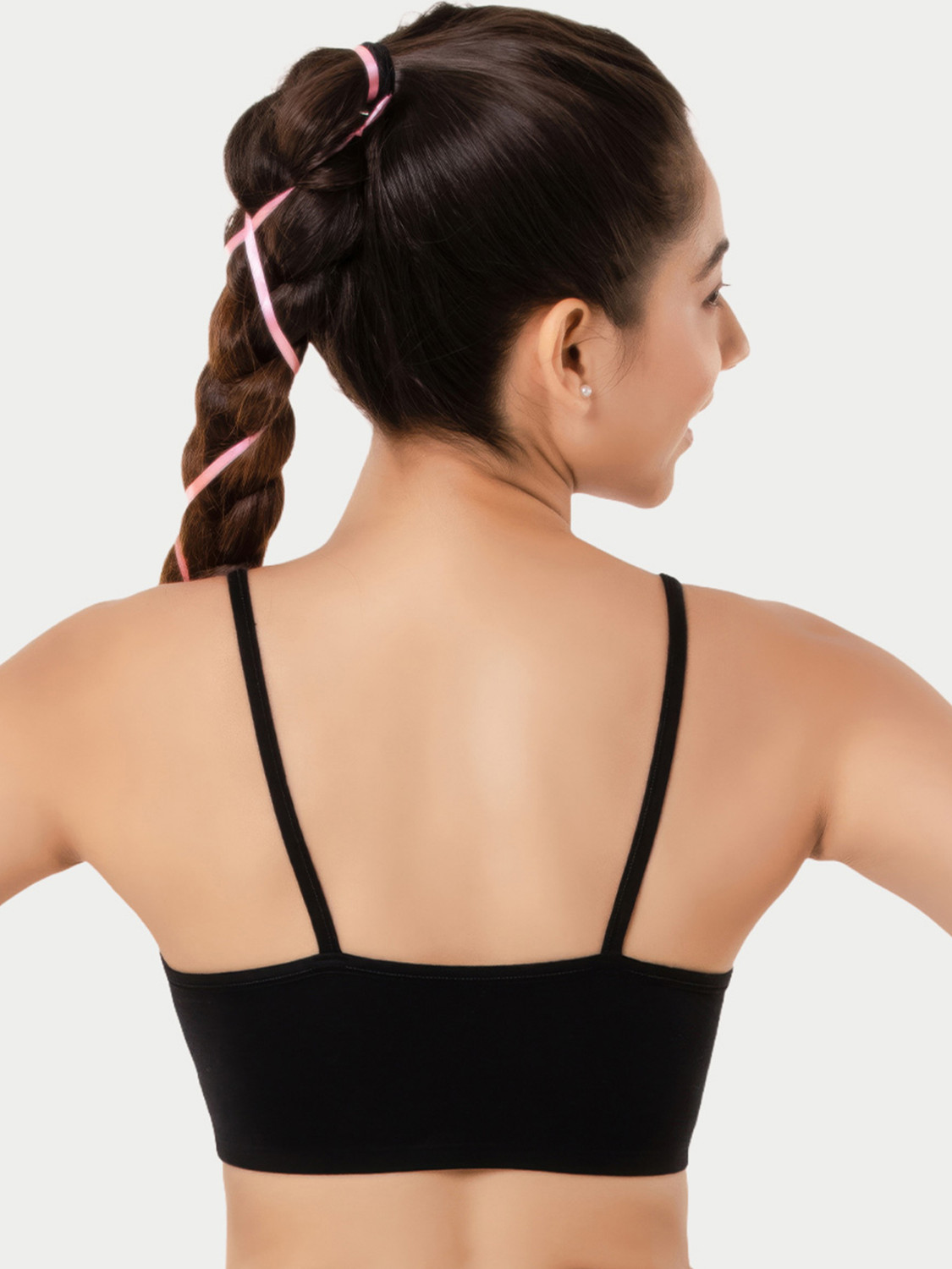 Image of Enamor Women Training /Beginners Non Padded Bra (Black)