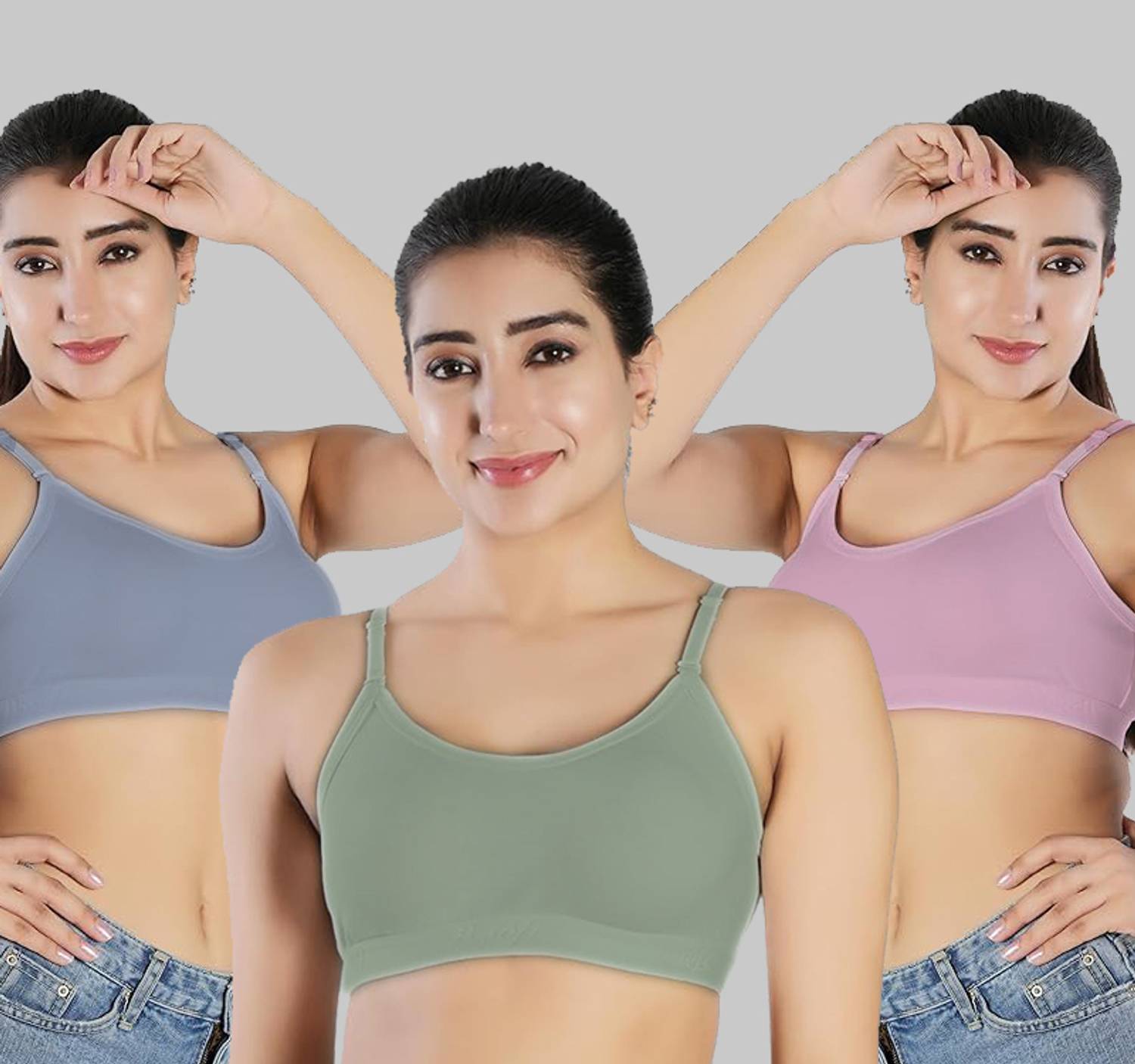 AMOZE AMOZE New Sport Doube molded cups bra for Women Women Sports Non Padded Bra