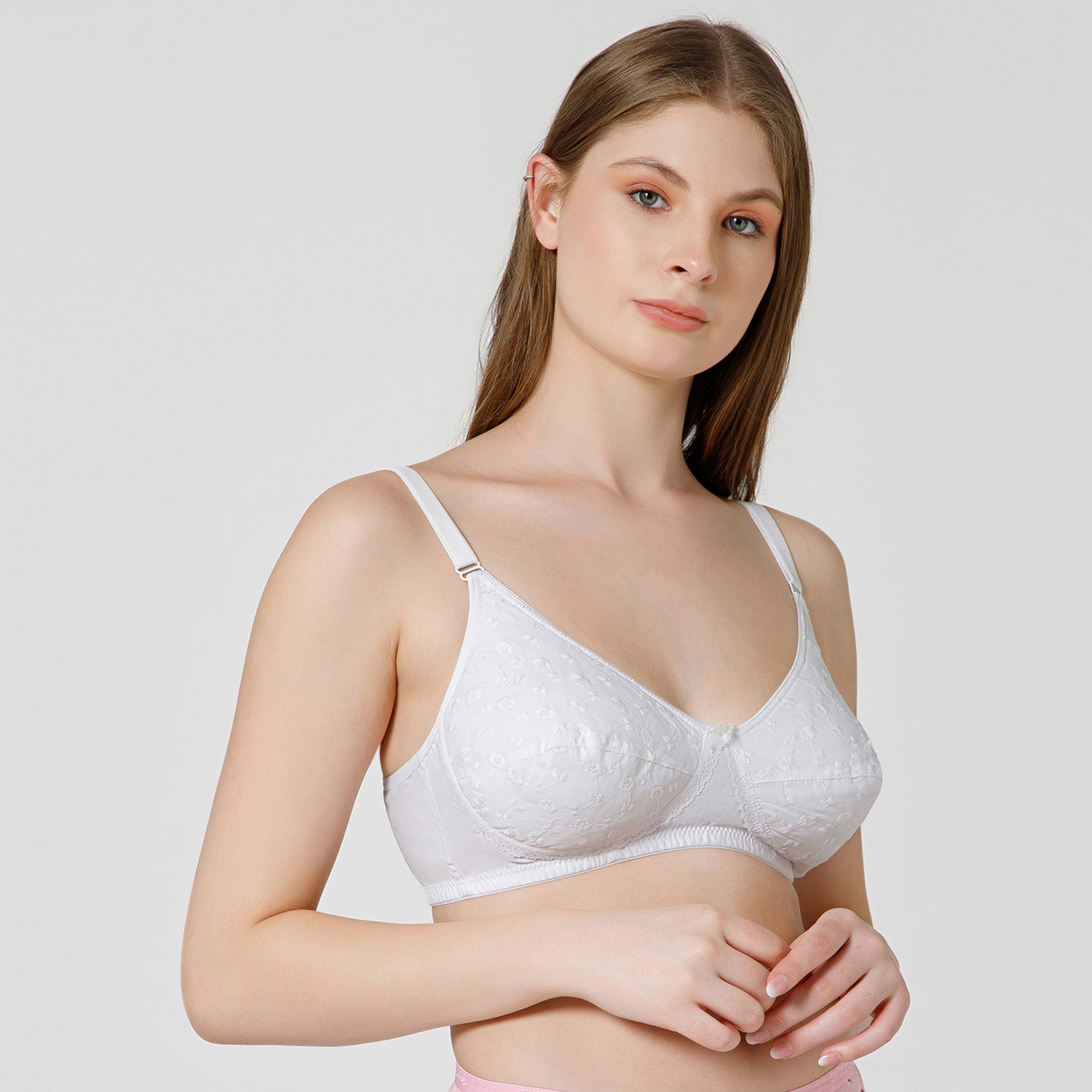 Image of BodyCare Women Full Coverage Lightly Padded Bra (White)