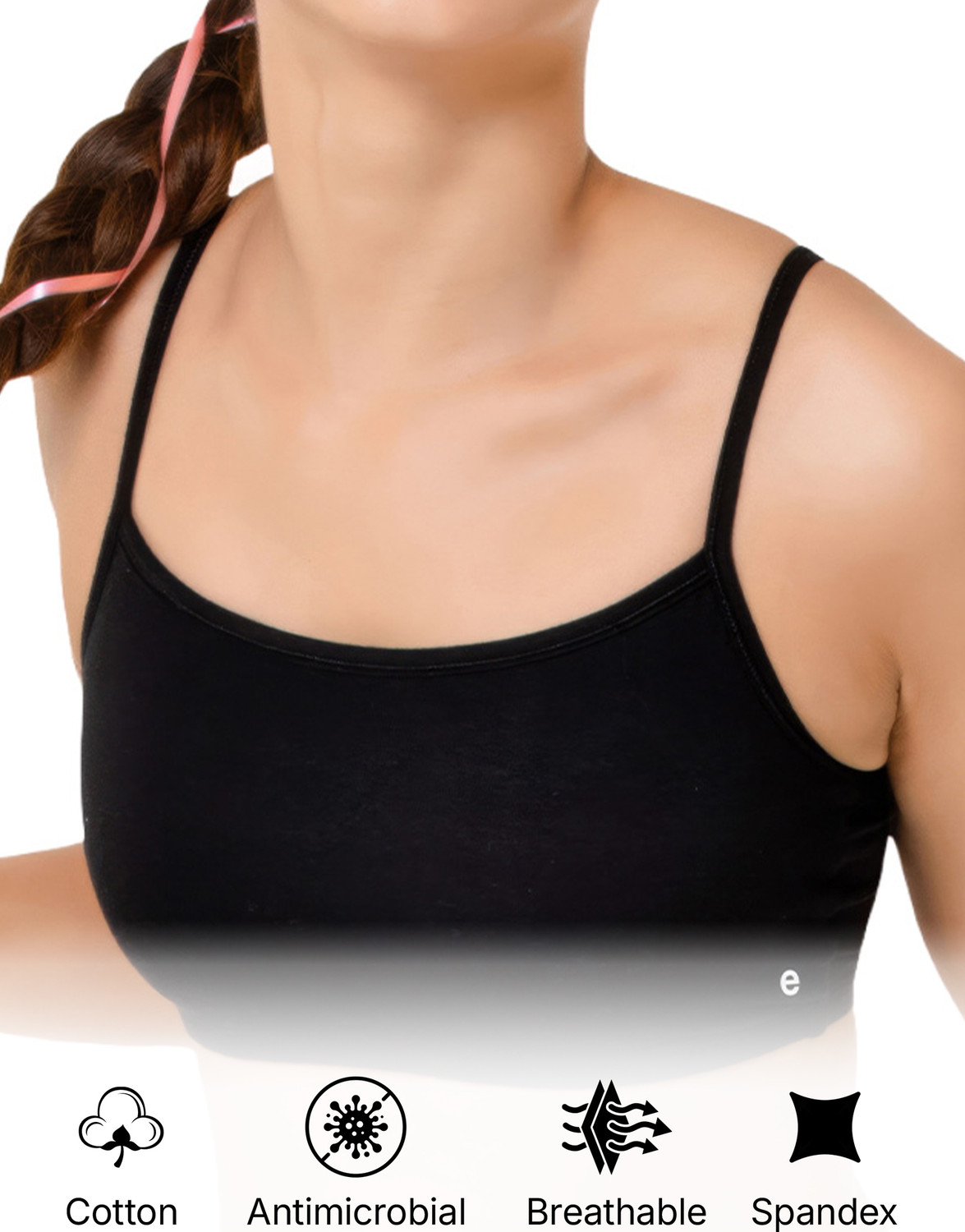 Image of Enamor Women Training /Beginners Non Padded Bra (Black)
