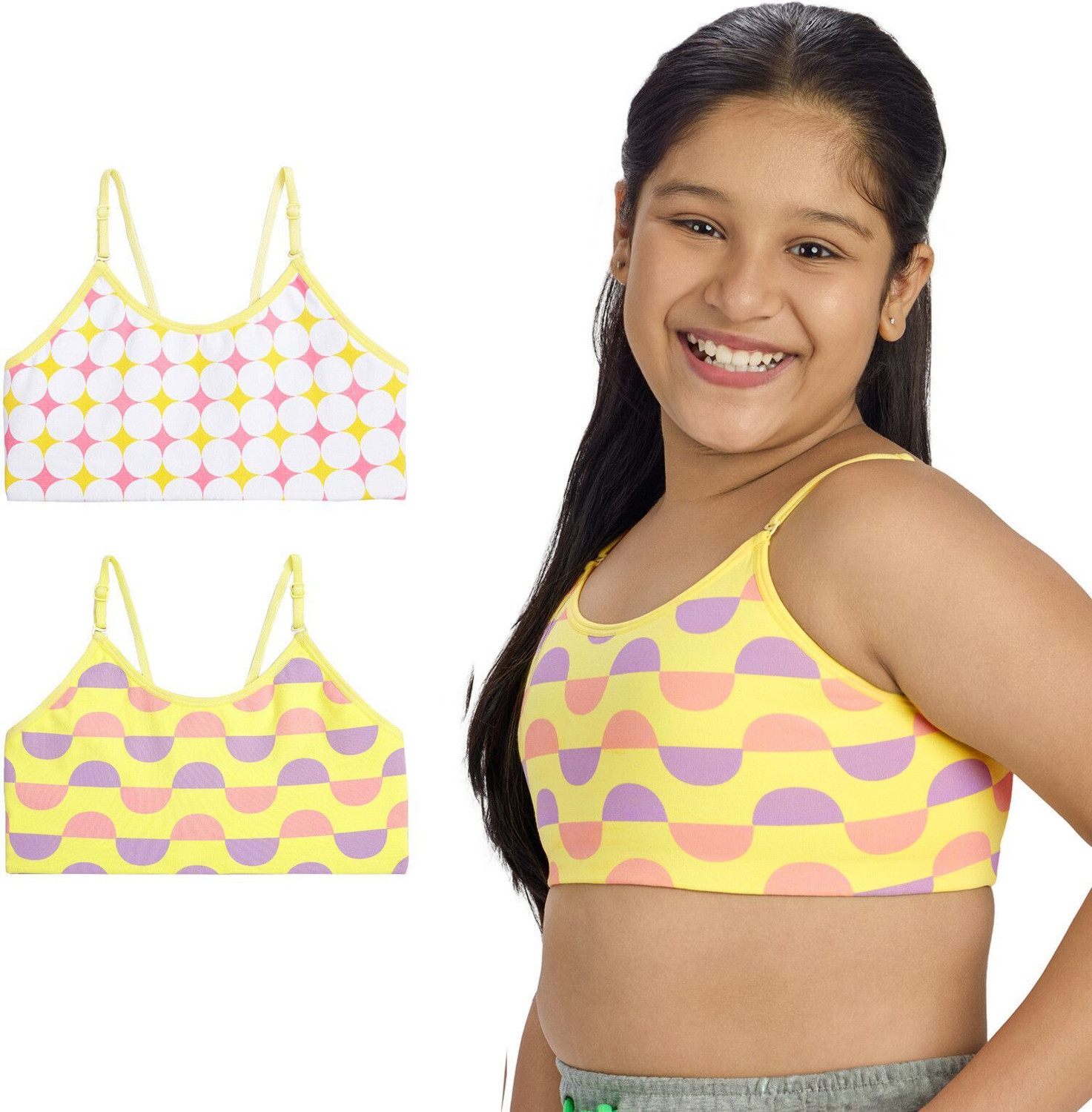 Image of YouGotPlanB Geometric Girls Training /Beginners Non Padded Bra