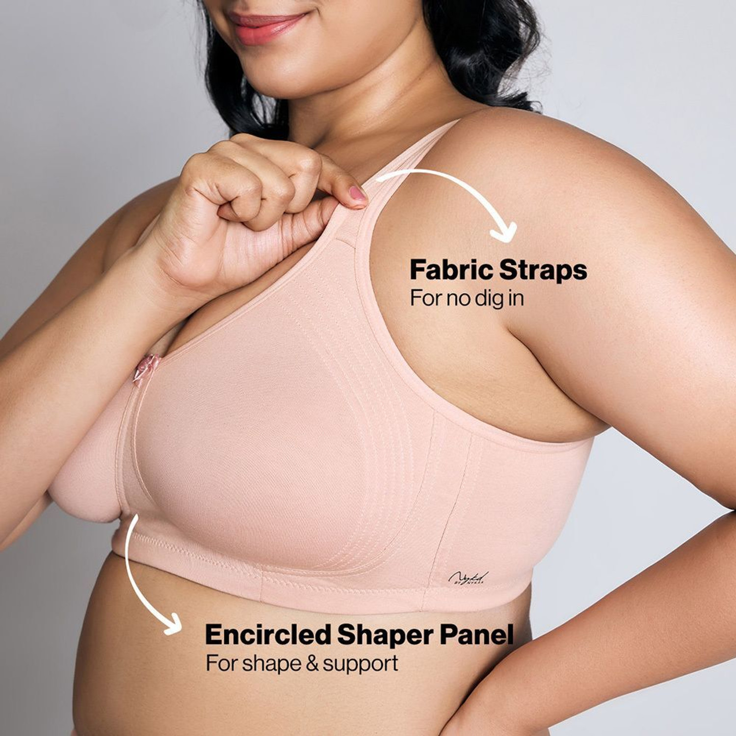 Image of Nykd Encircled with Love Everyday Cotton Bra-Non Padded,Wirefree,Full Coverage-NYB169 Women Everyday Non Padded Bra