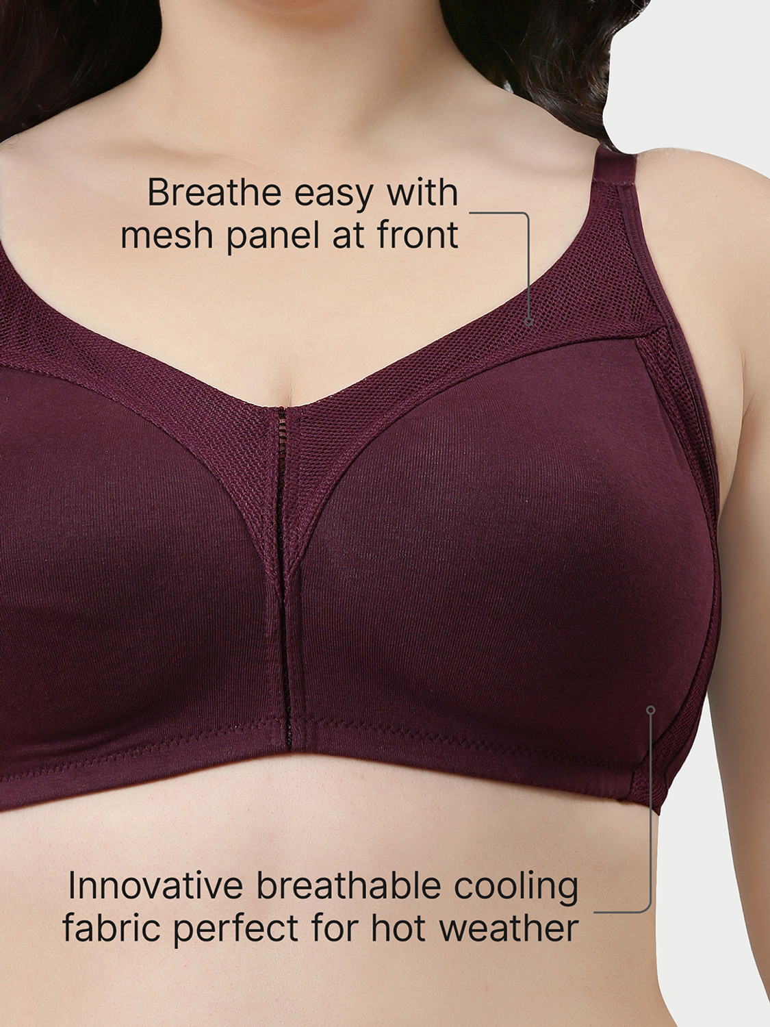 Image of Enamor Women Everyday Non Padded Bra (Purple)