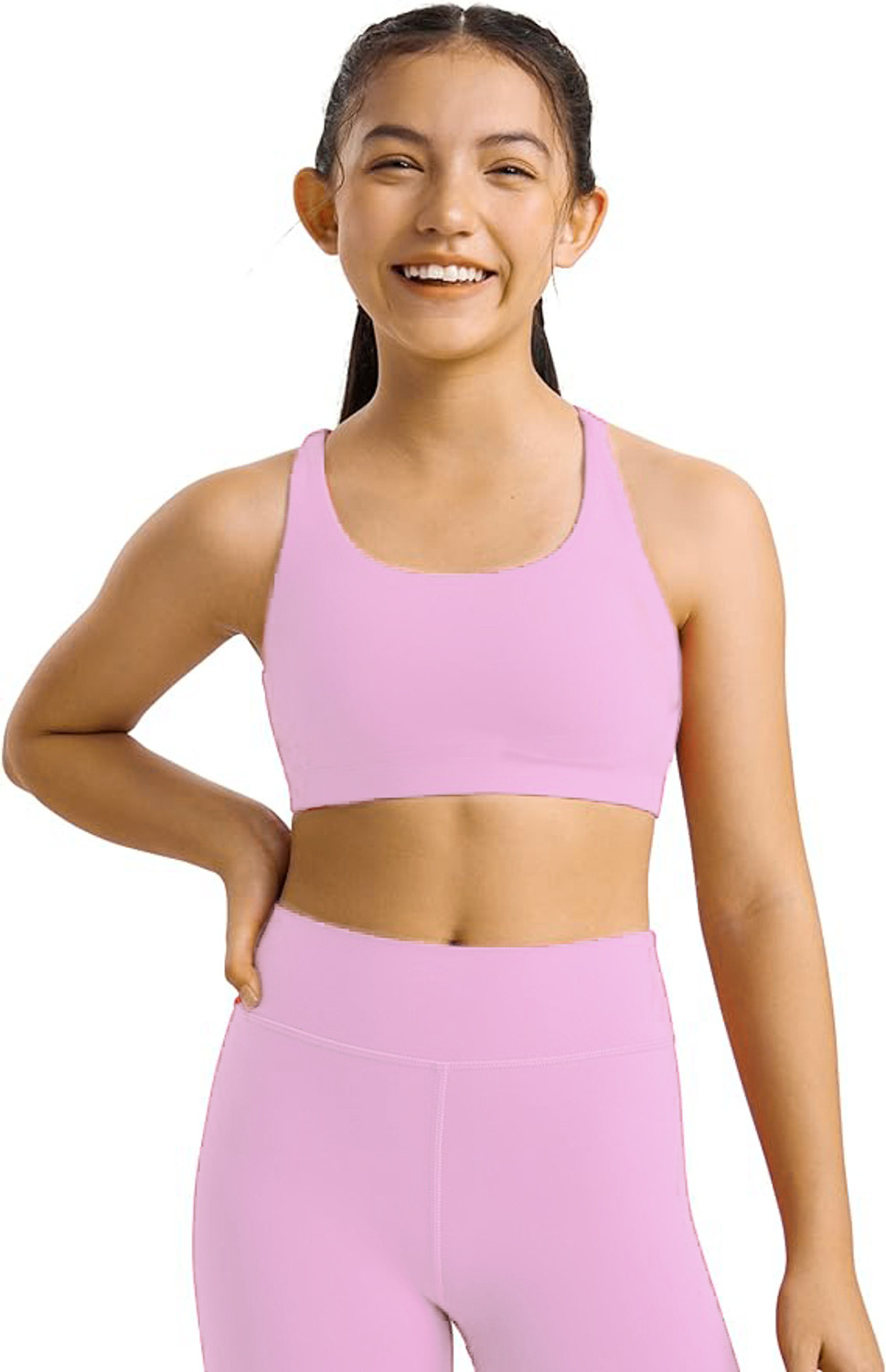 Image of BRAAFEE Pack of 3 Girls Non Padded fully stretchable High Coverage Bra (Multicolor) Girls Sports Non Padded Bra
