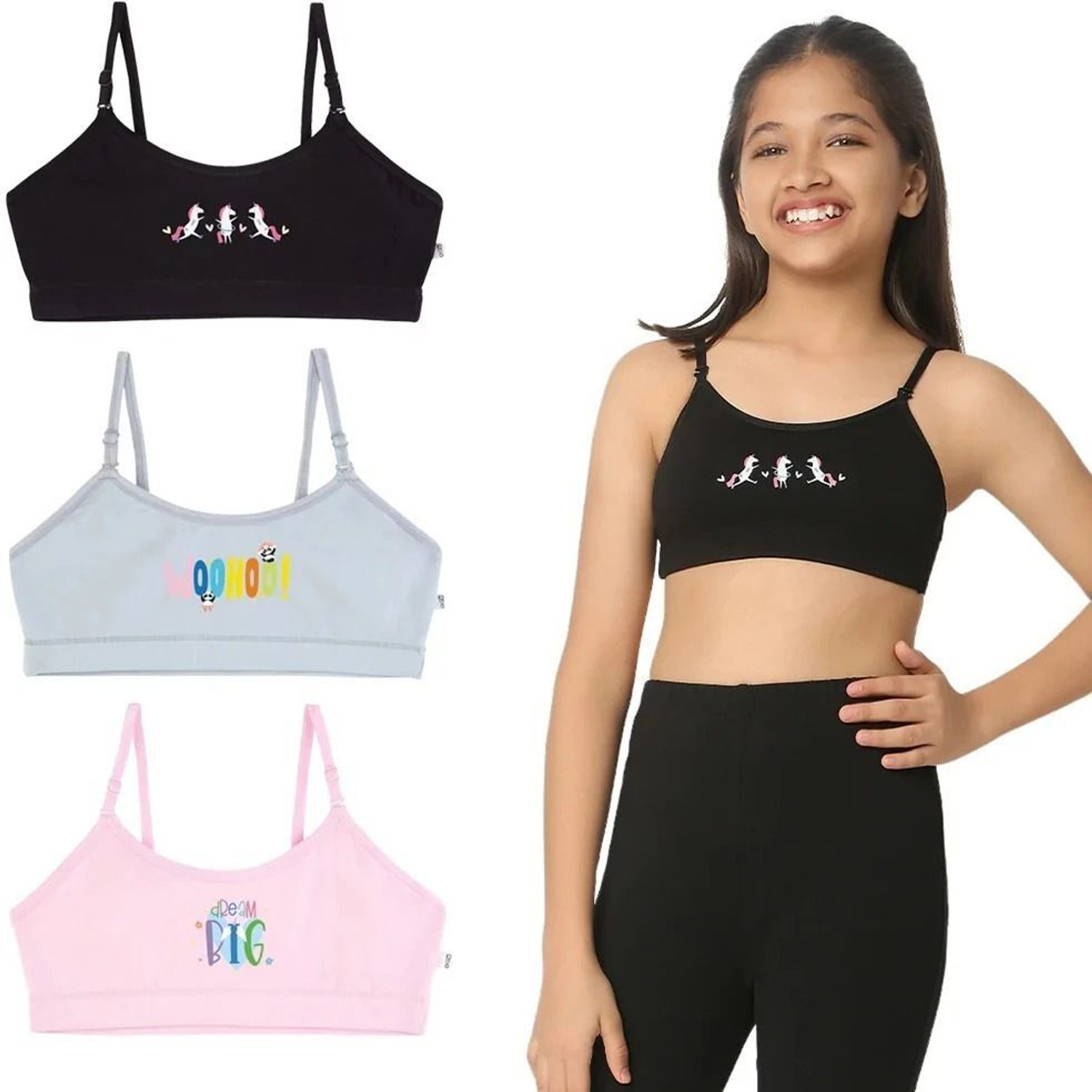 Image of YouGotPlanB TBS-DreamBig Girls Training /Beginners Non Padded Bra