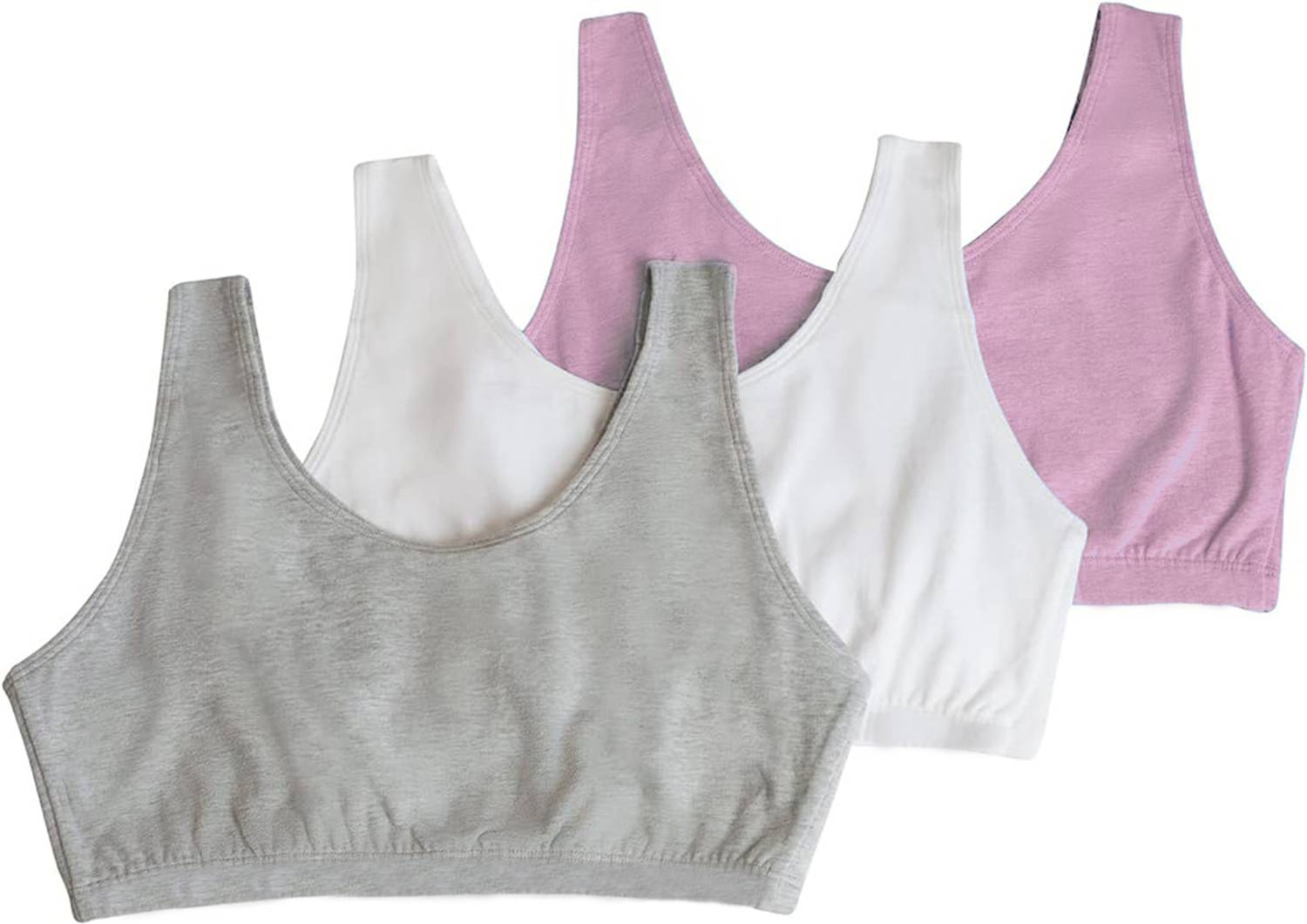 BRAASHEE Pack of 3 Women's Girls cotton Full coverage non padded bra Girls Sports Non Padded Bra