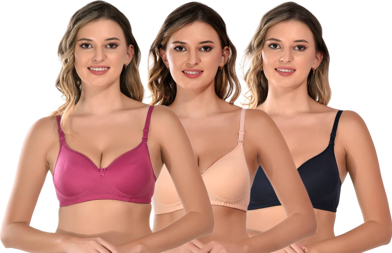 Bilqis Full Coverage T-Shirt Type Non Padded bra Women Full Coverage Non Padded Bra