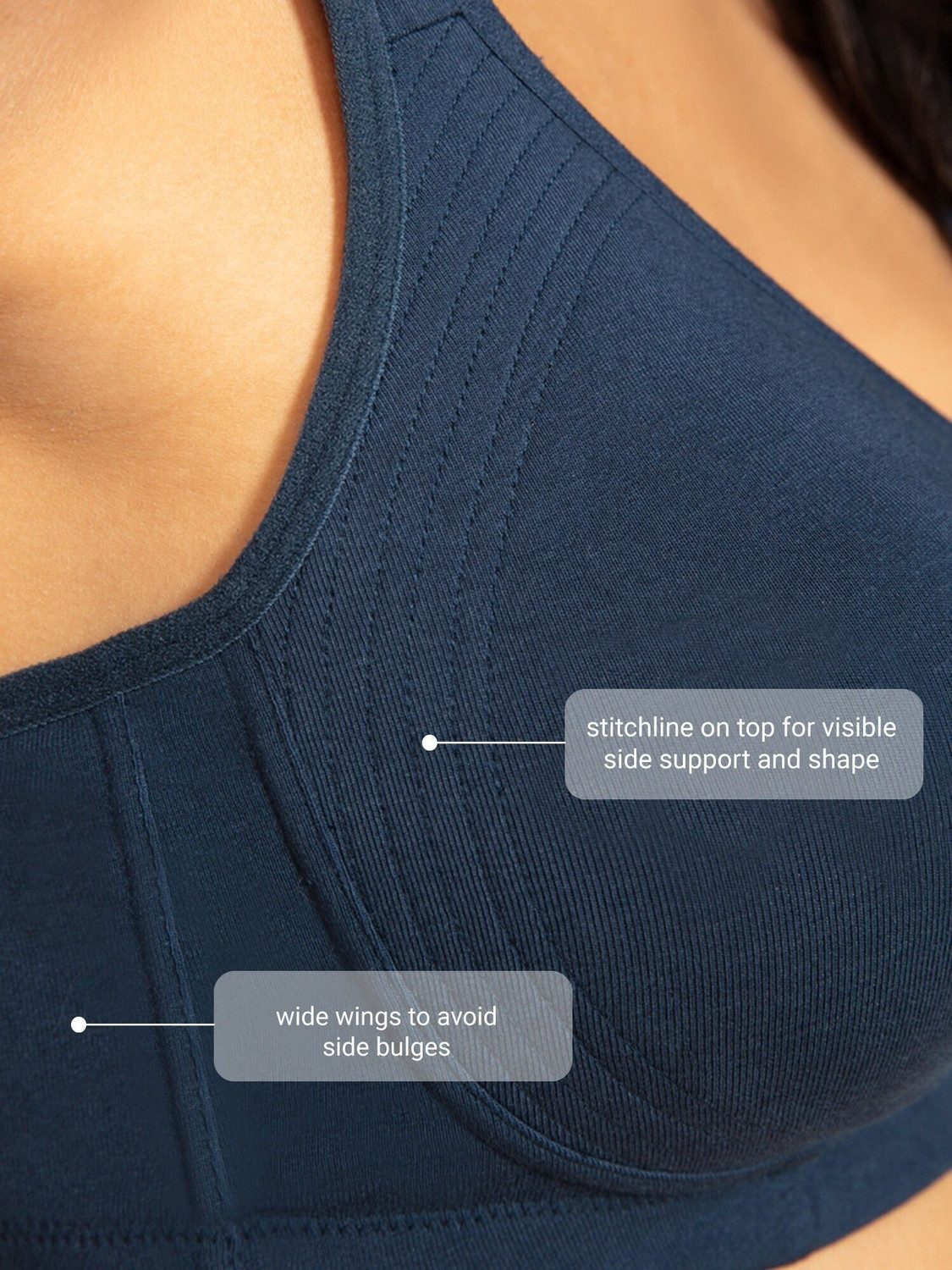 Image of Nykd Encircled with Love Everyday Cotton Bra-Non Padded,Wirefree,Full Coverage-NYB169 Women Everyday Non Padded Bra