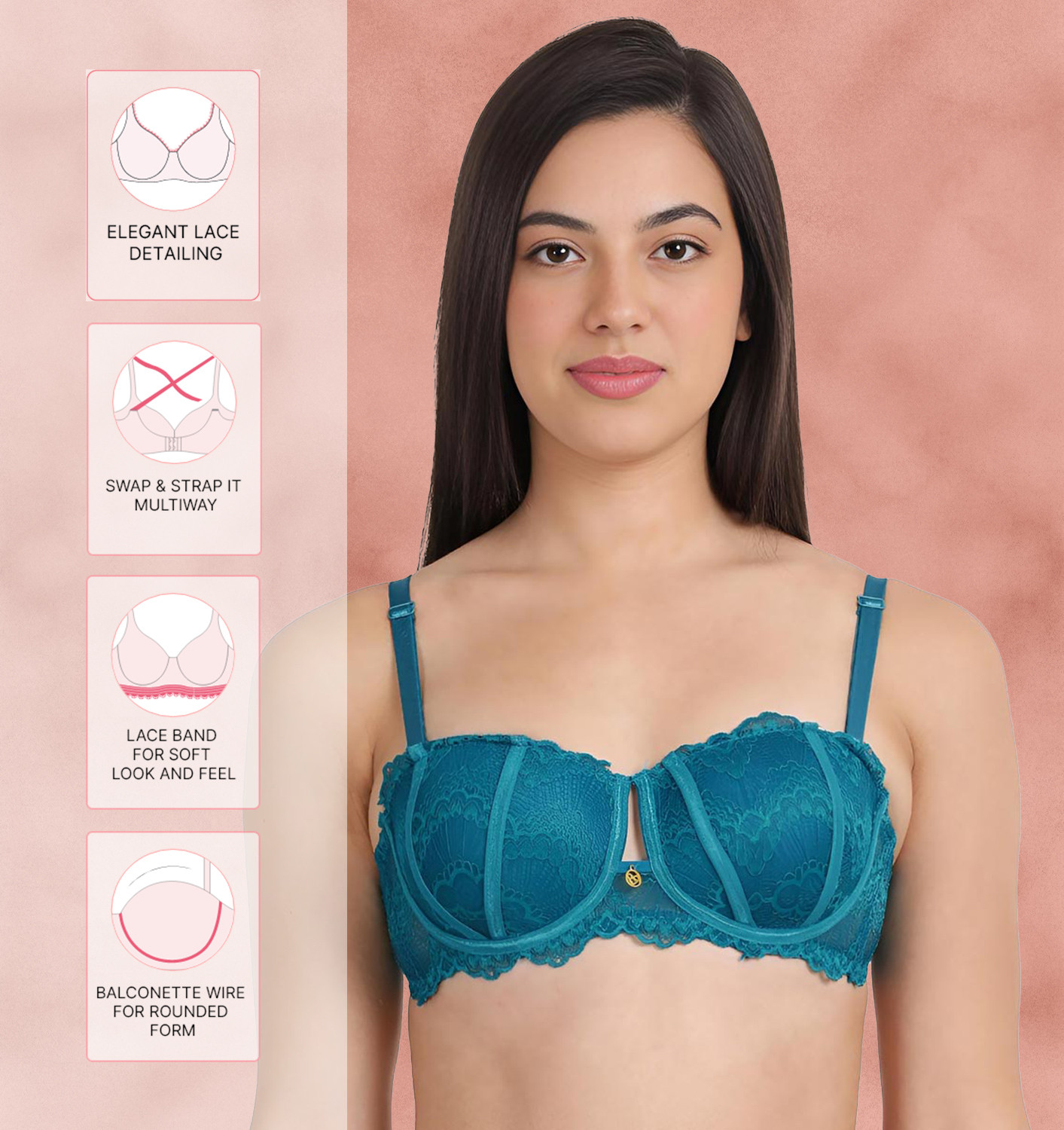 Image of Susie Women Balconette Lightly Padded Bra