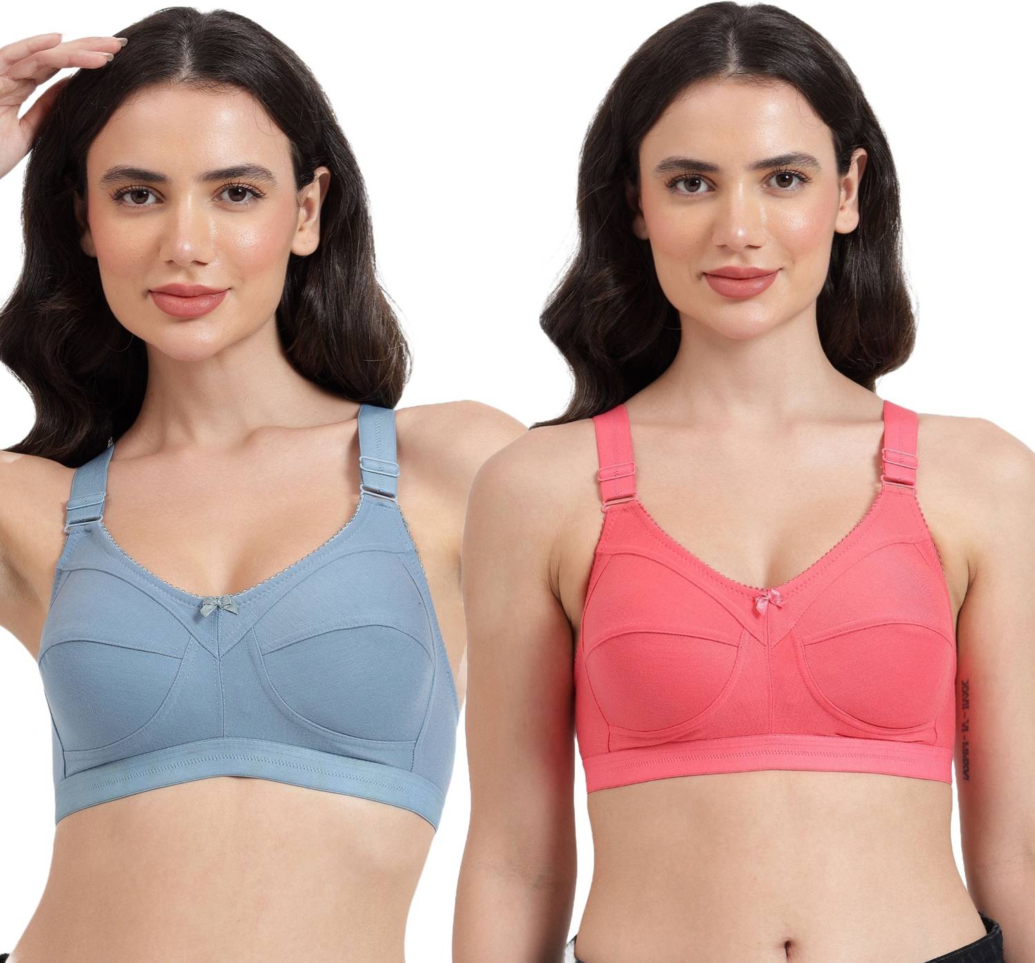 Bella Beauty Pack of 2 Women Full Coverage Non Padded Bra