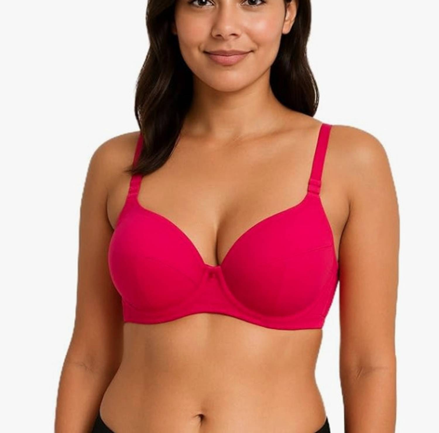 abcdi Women T-Shirt Heavily Padded Bra