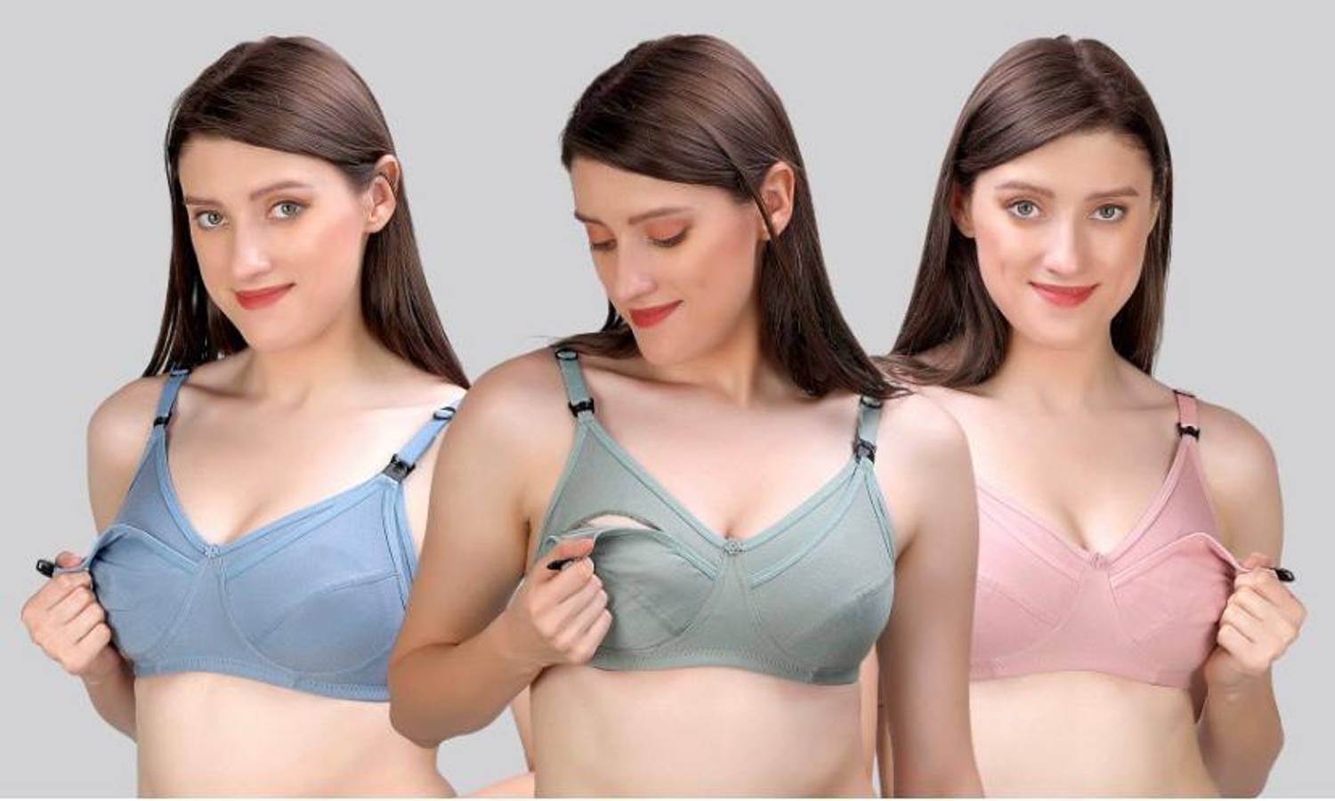JUSTLY Women Maternity/Nursing Non Padded Bra