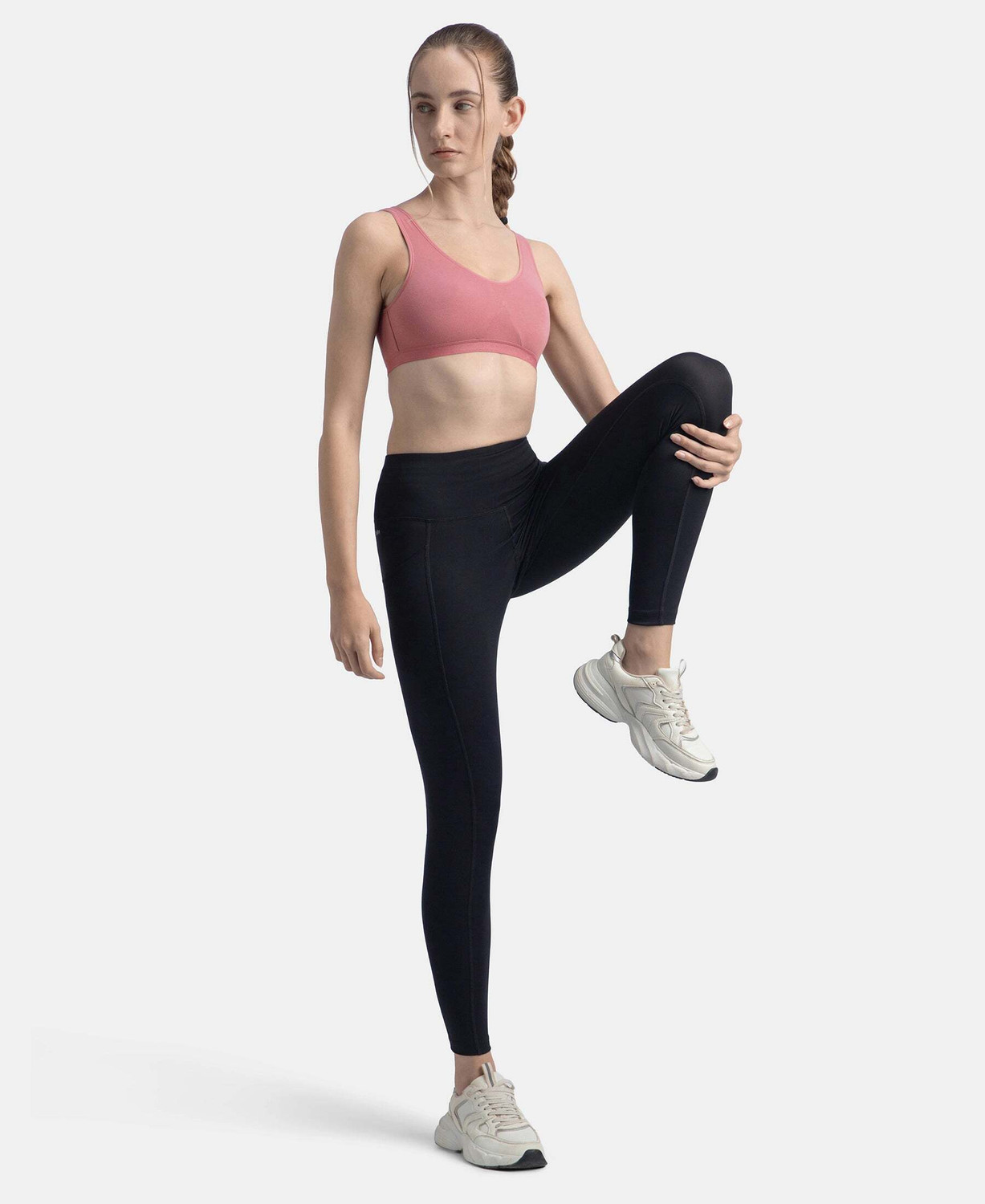 Image of JOCKEY 1376 Super Combed Cotton Elastane Stretch Women Sports Non Padded Bra