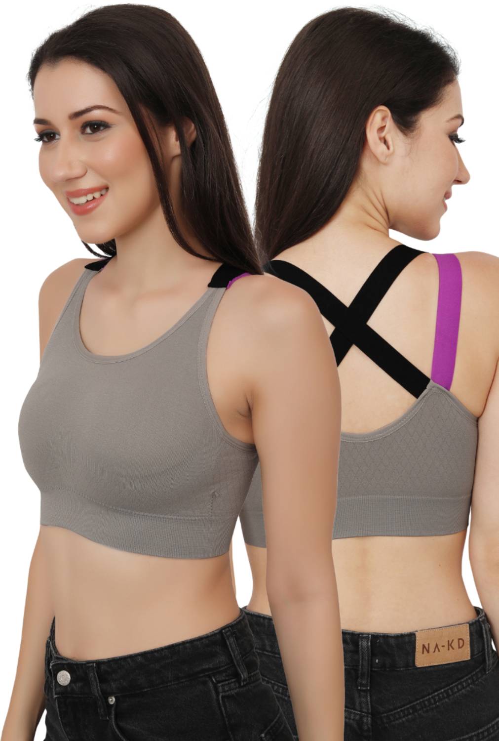 Bella Voste Cotton Sports Bra for Yoga, Gym & Workout,Breathable, Supportive, Everyday Wear Women T-Shirt Lightly Padded Bra