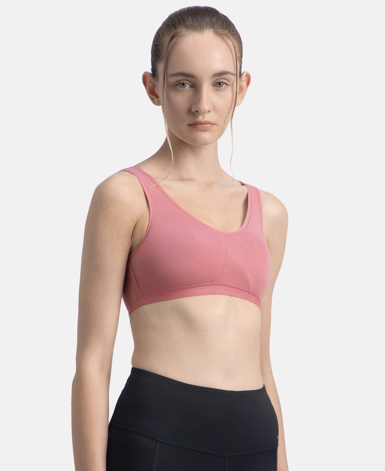 Image of JOCKEY 1376 Super Combed Cotton Elastane Stretch Women Sports Non Padded Bra