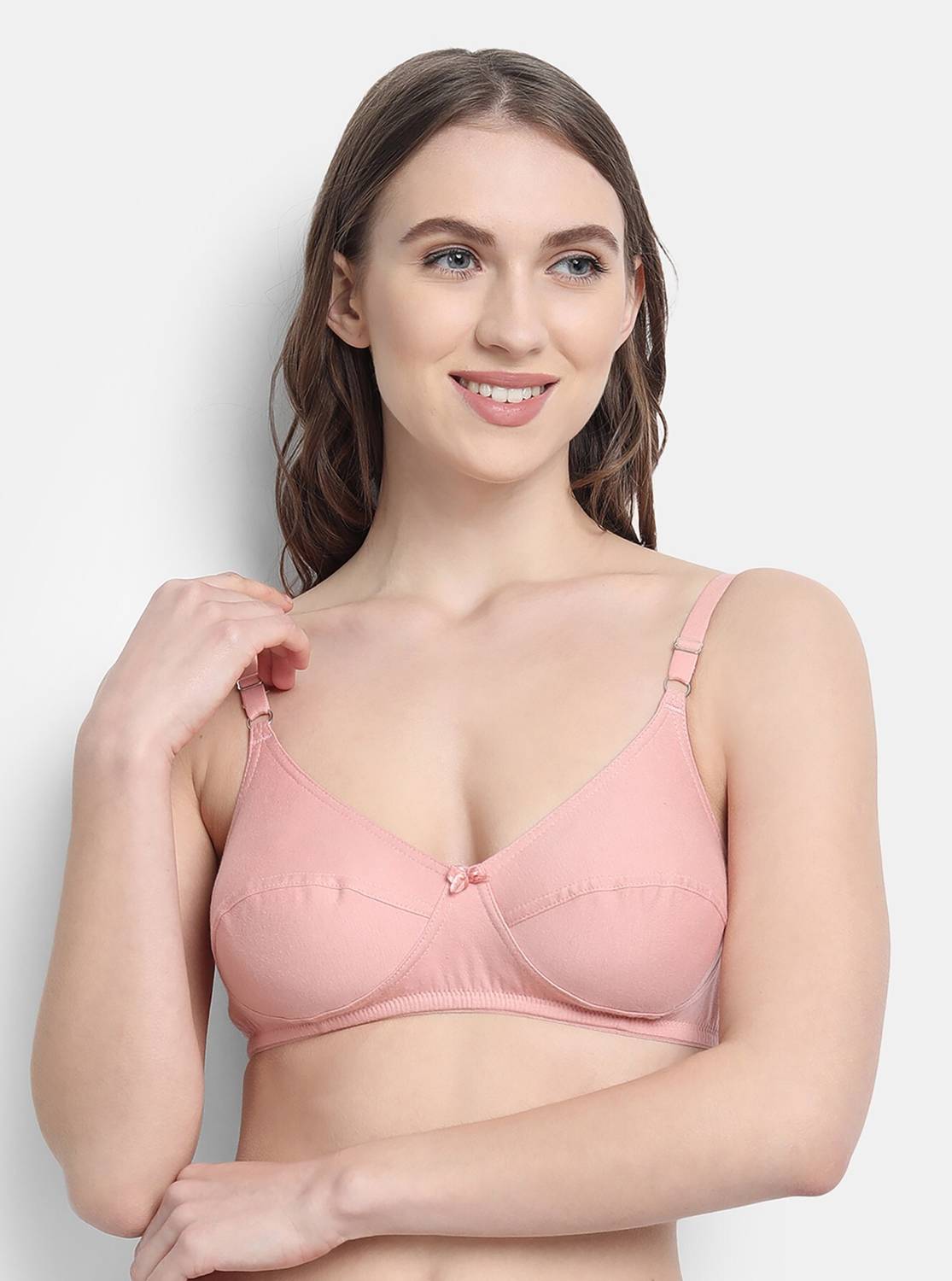 Chic Hook Non Padded cotton Double layered fabric Non- wired full coverage Bra Women Everyday Non Padded Bra