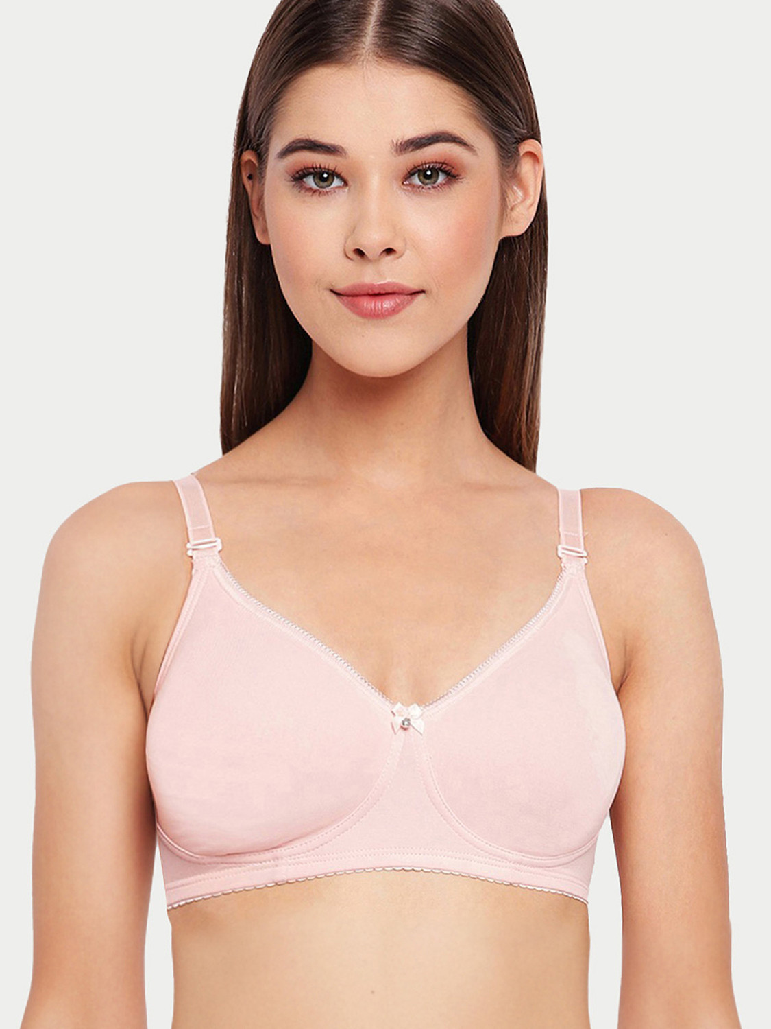 Image of Enamor Women Full Coverage Non Padded Bra (Pink)