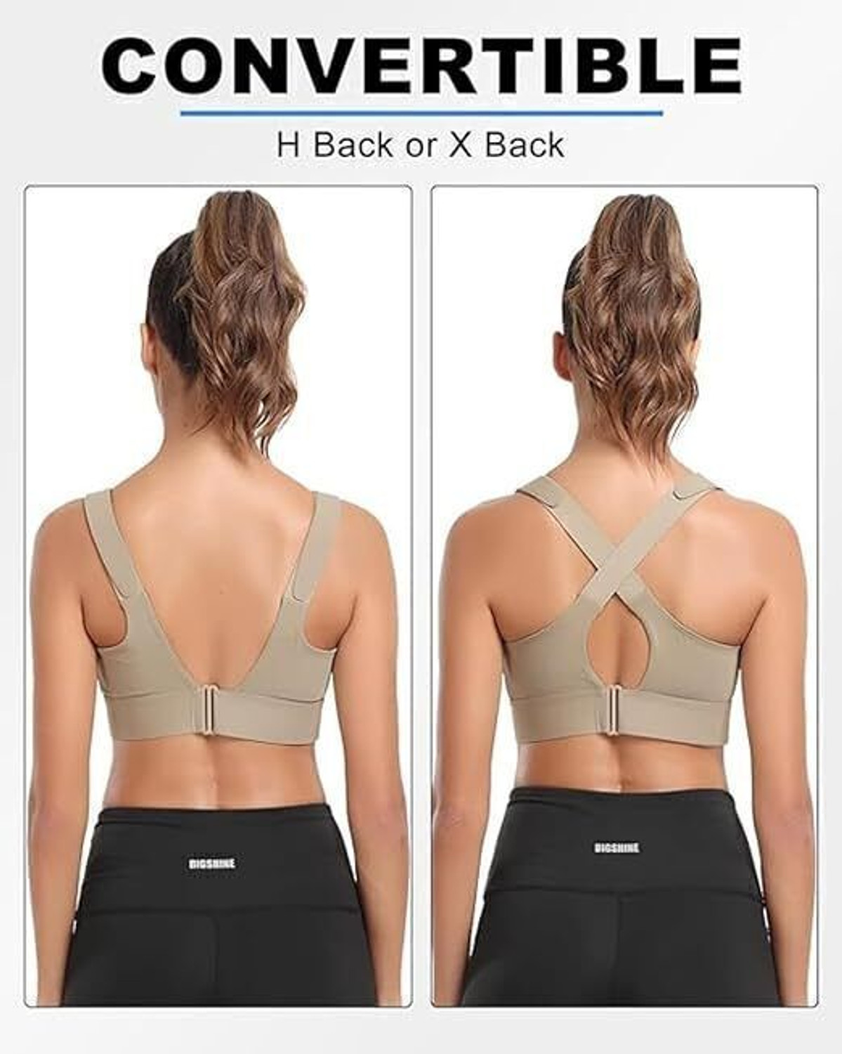 Image of Kesar Lingeries Sports Yoga Bra with Adjustable Straps High Impact Shockproof Brassiere Women Sports Lightly Padded Bra