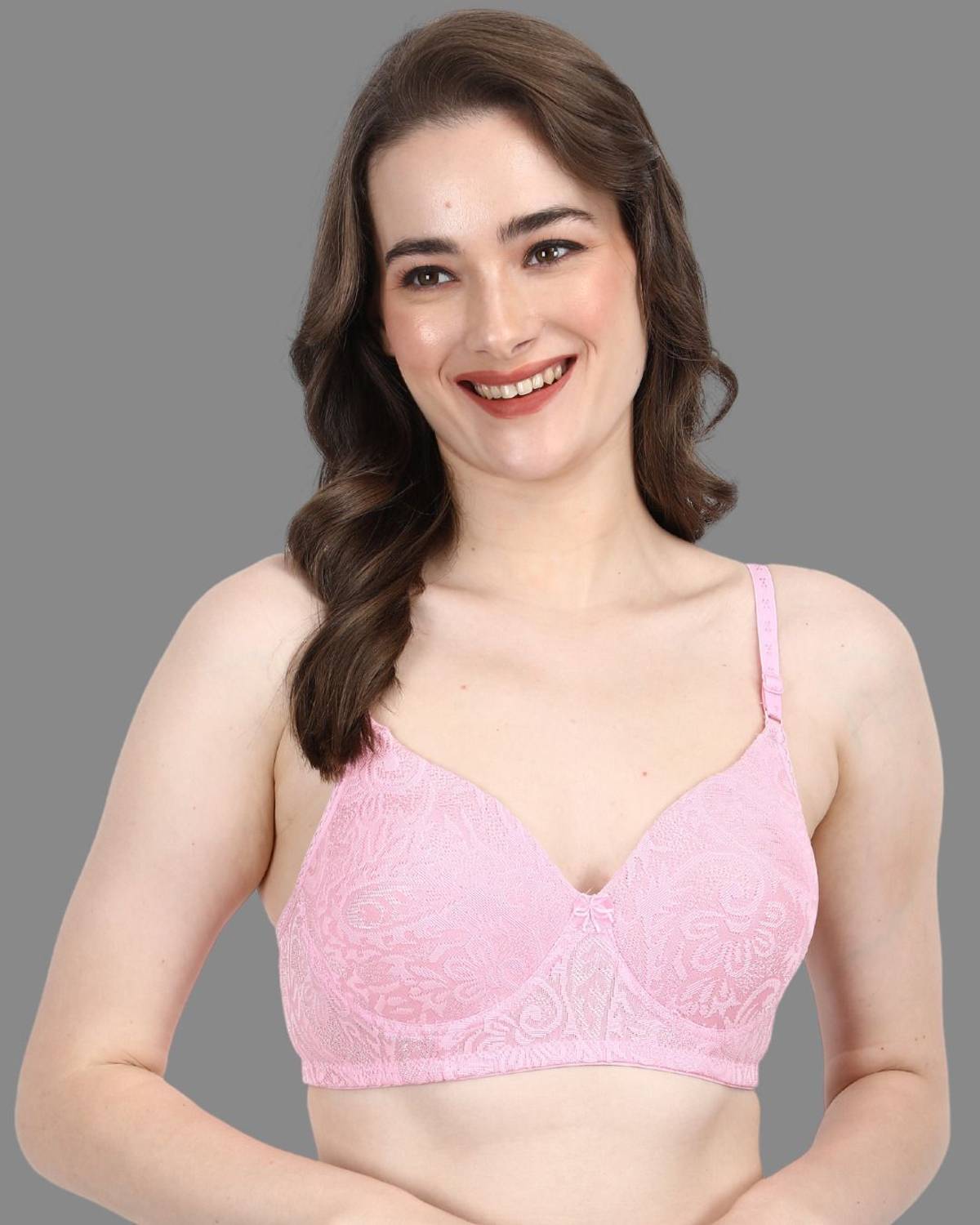 BODYSIZE Women's Lightly Padded Non-Wired Bridal Bra Women T-Shirt Lightly Padded Bra